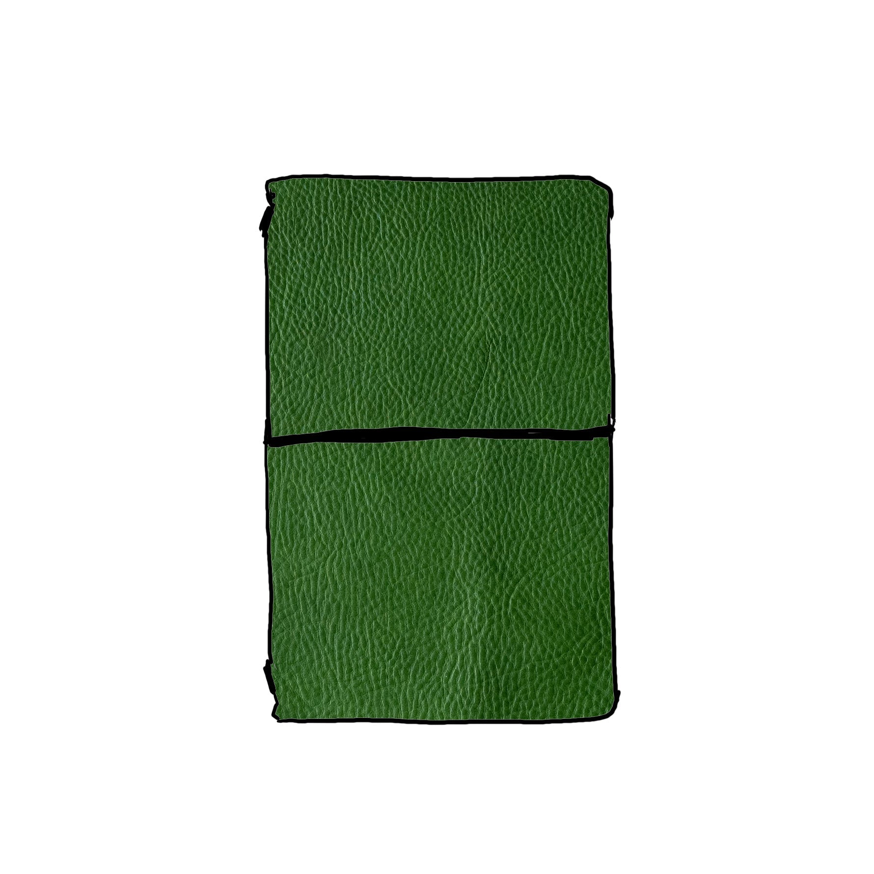 Leaf Cypress Travel Notebook- leather journal - leather notebook - KMM & Co.