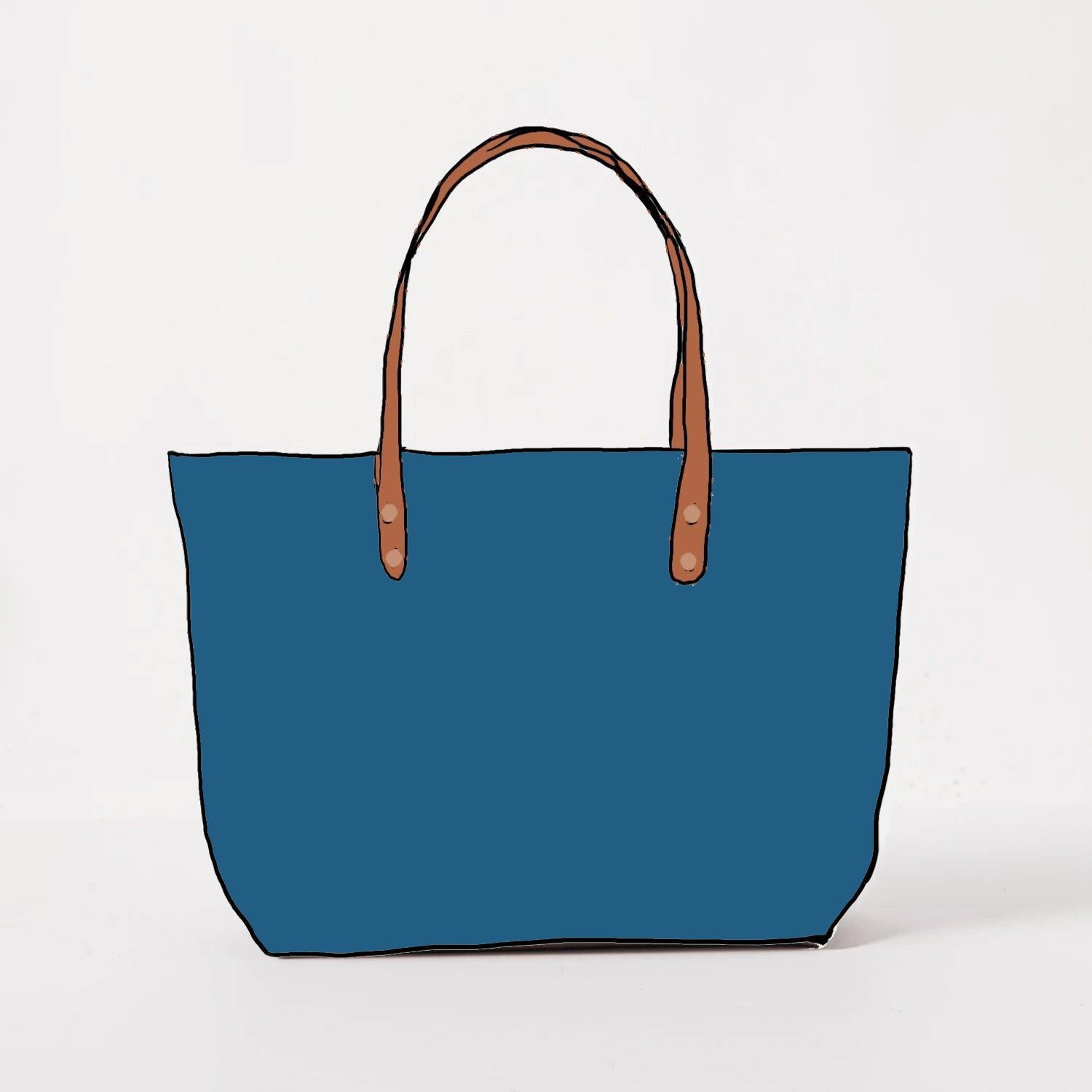 Leather Roulette East West Tote