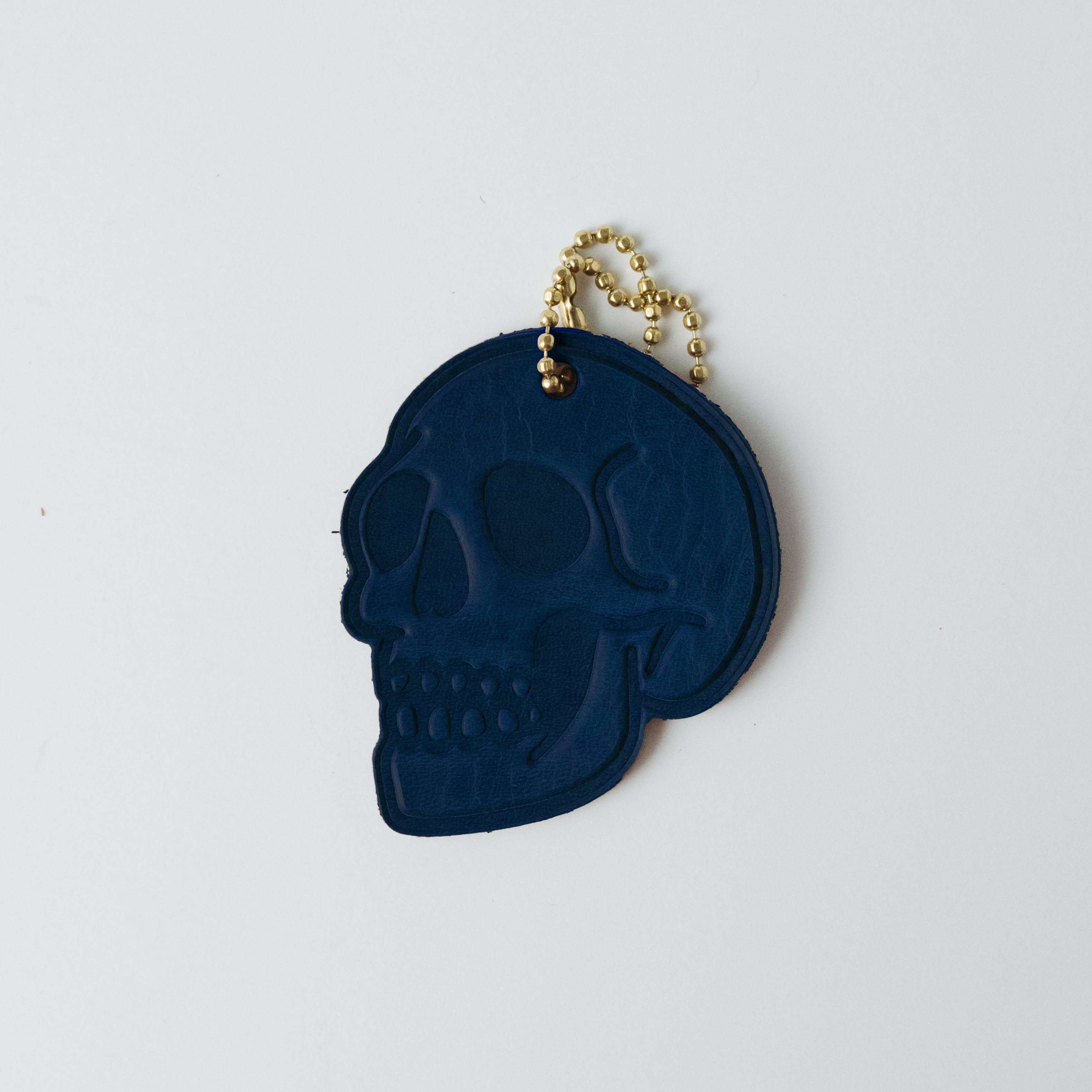 Leather Skull Tag- personalized luggage tags - custom luggage tags - KMM & Co.