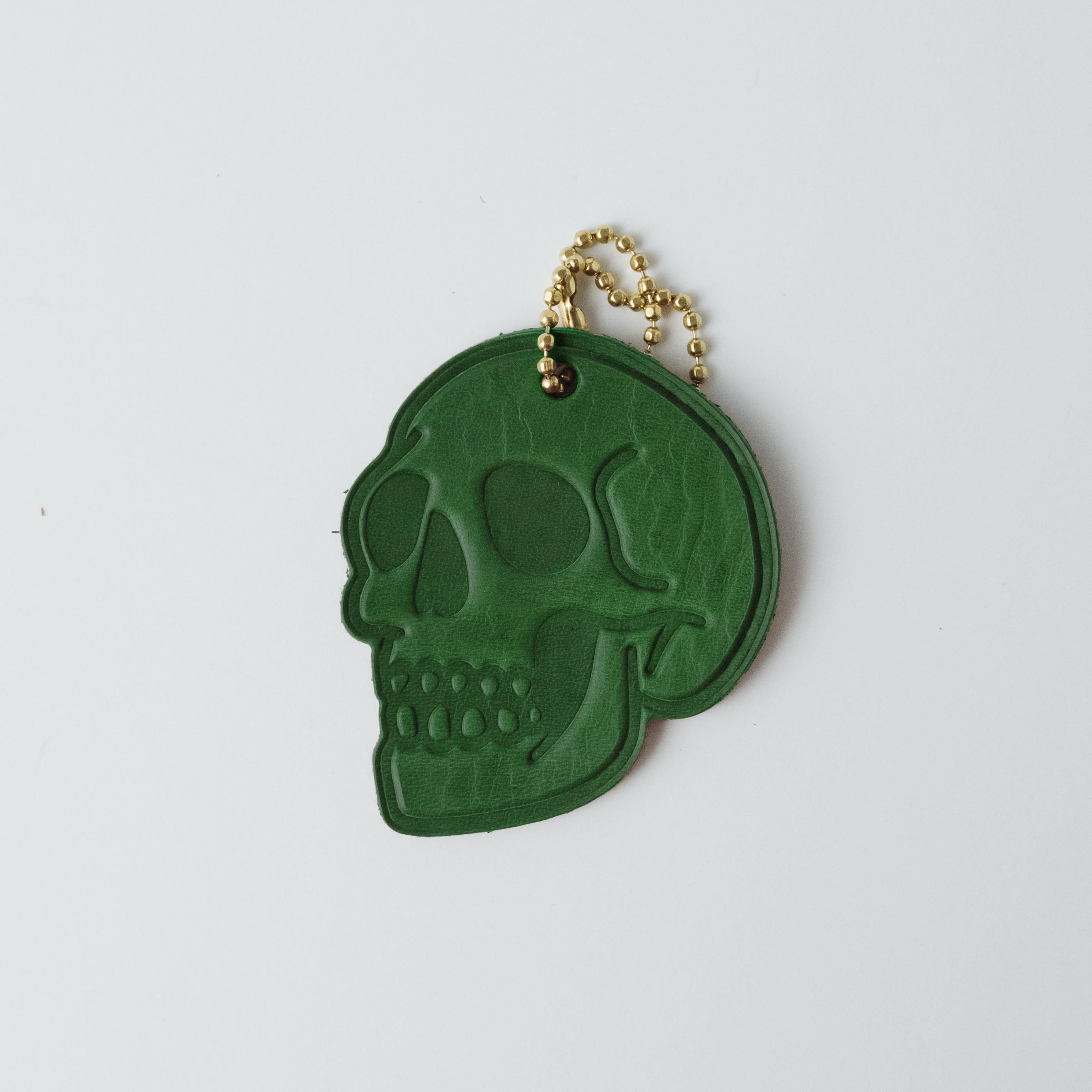 Leather Skull Tag- personalized luggage tags - custom luggage tags - KMM & Co.