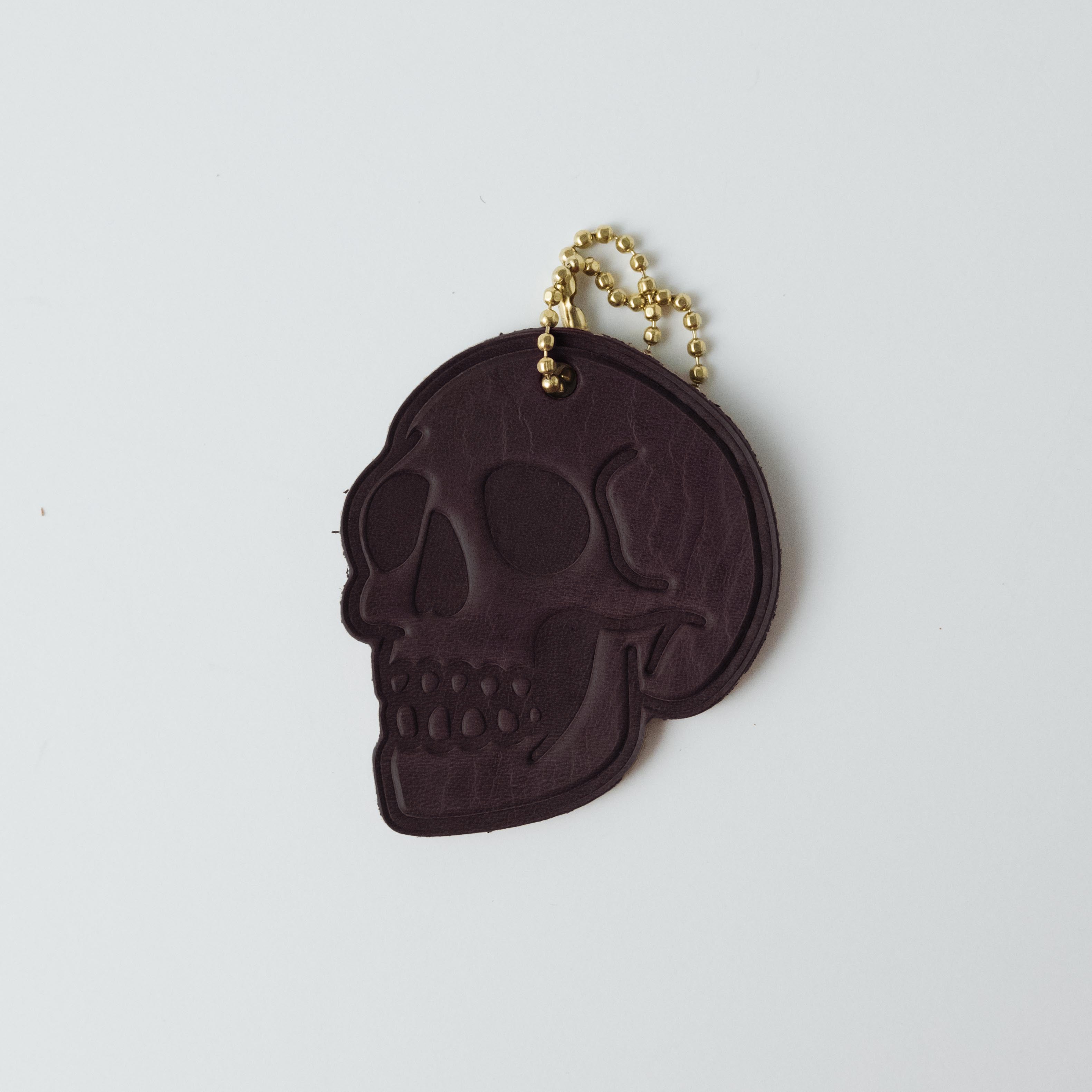 Leather Skull Tag- personalized luggage tags - custom luggage tags - KMM & Co.