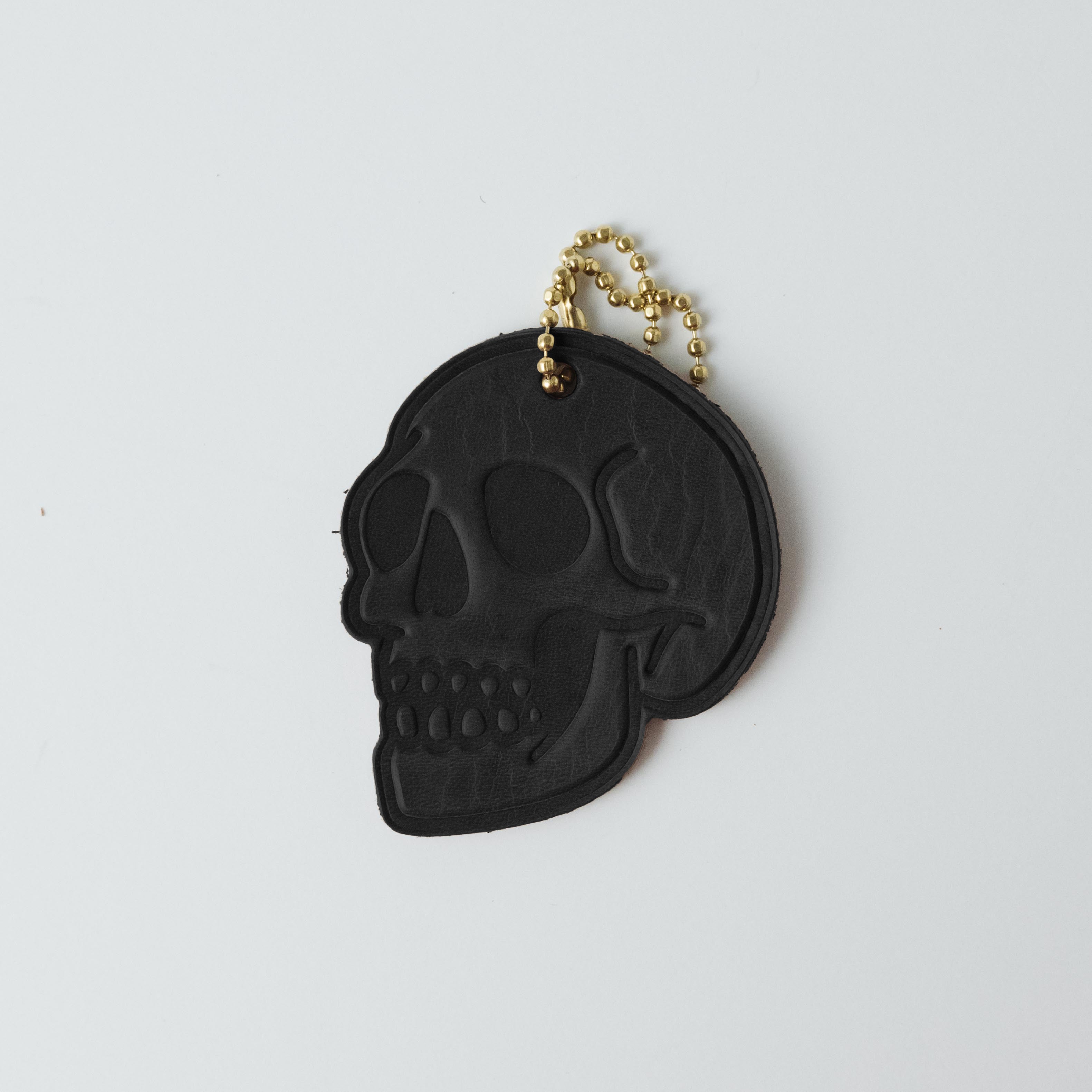 Leather Skull Tag- personalized luggage tags - custom luggage tags - KMM & Co.