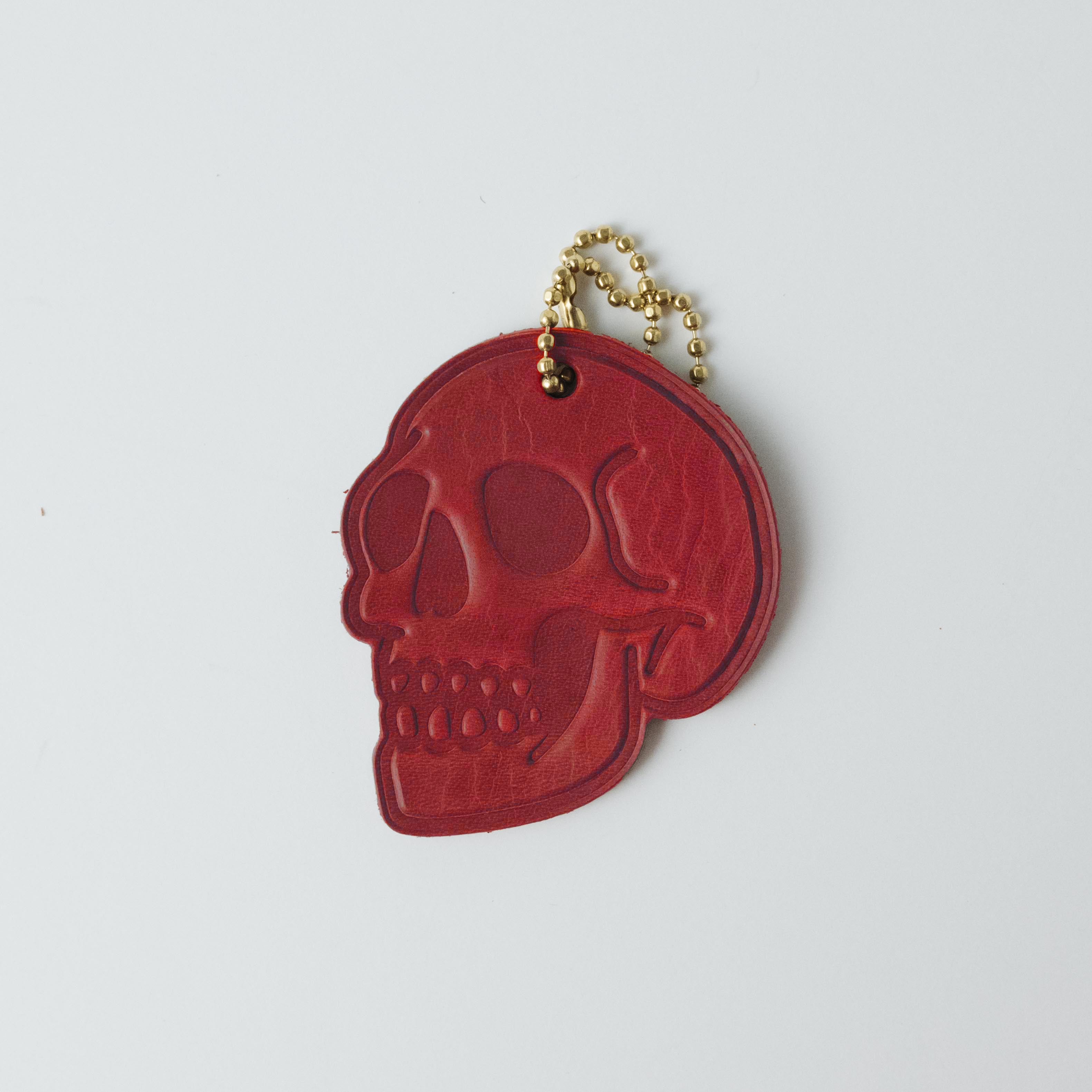Leather Skull Tag- personalized luggage tags - custom luggage tags - KMM & Co.