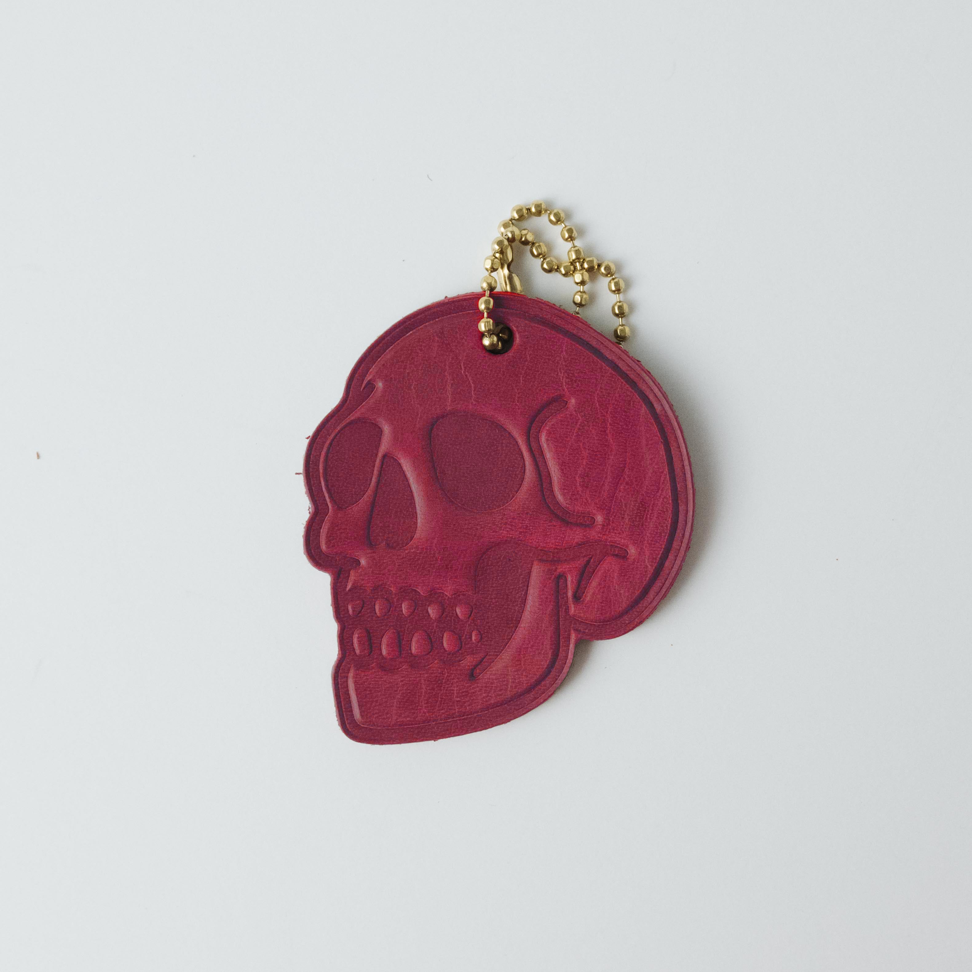 Leather Skull Tag- personalized luggage tags - custom luggage tags - KMM & Co.