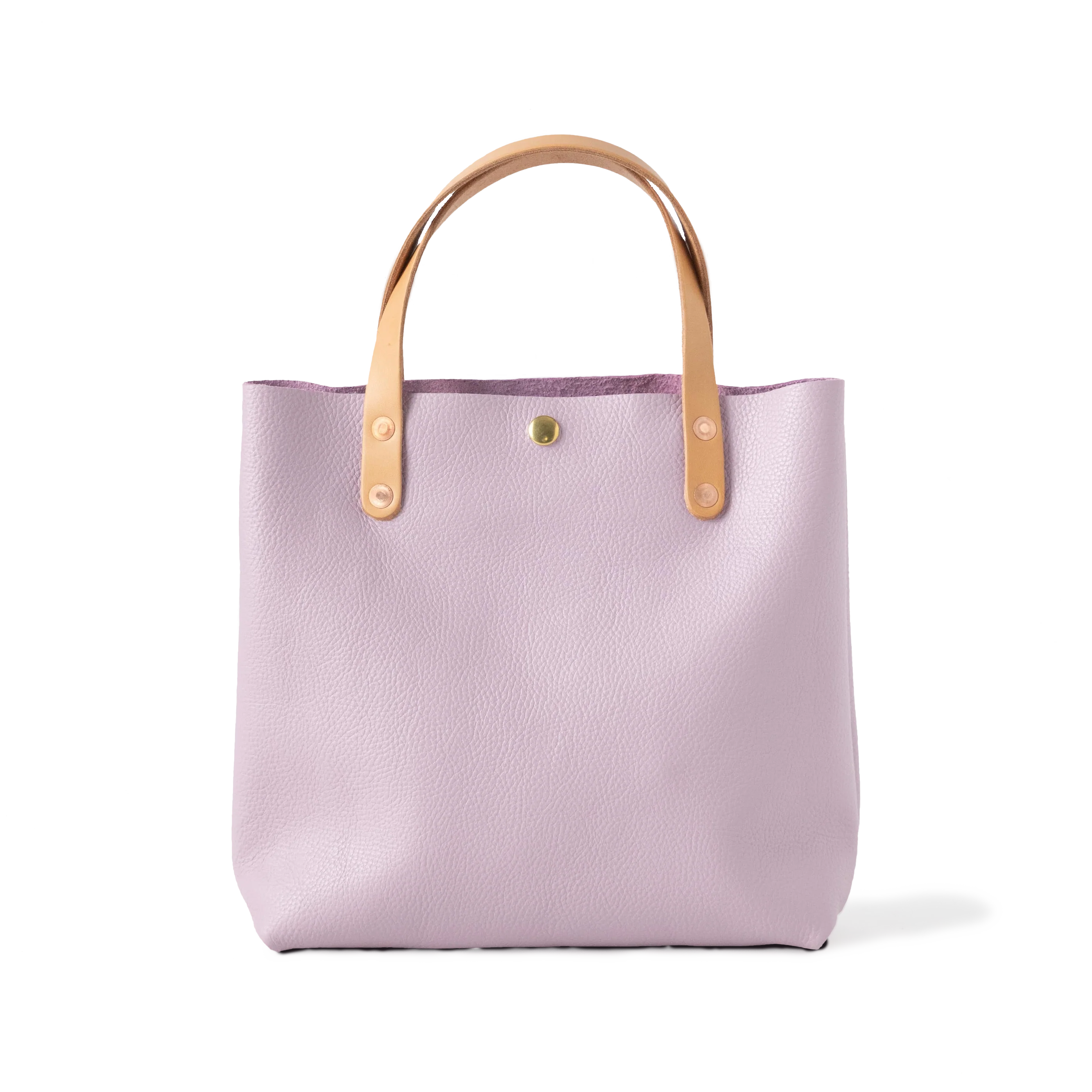 Lilac Italian Pebbled Mini Tote