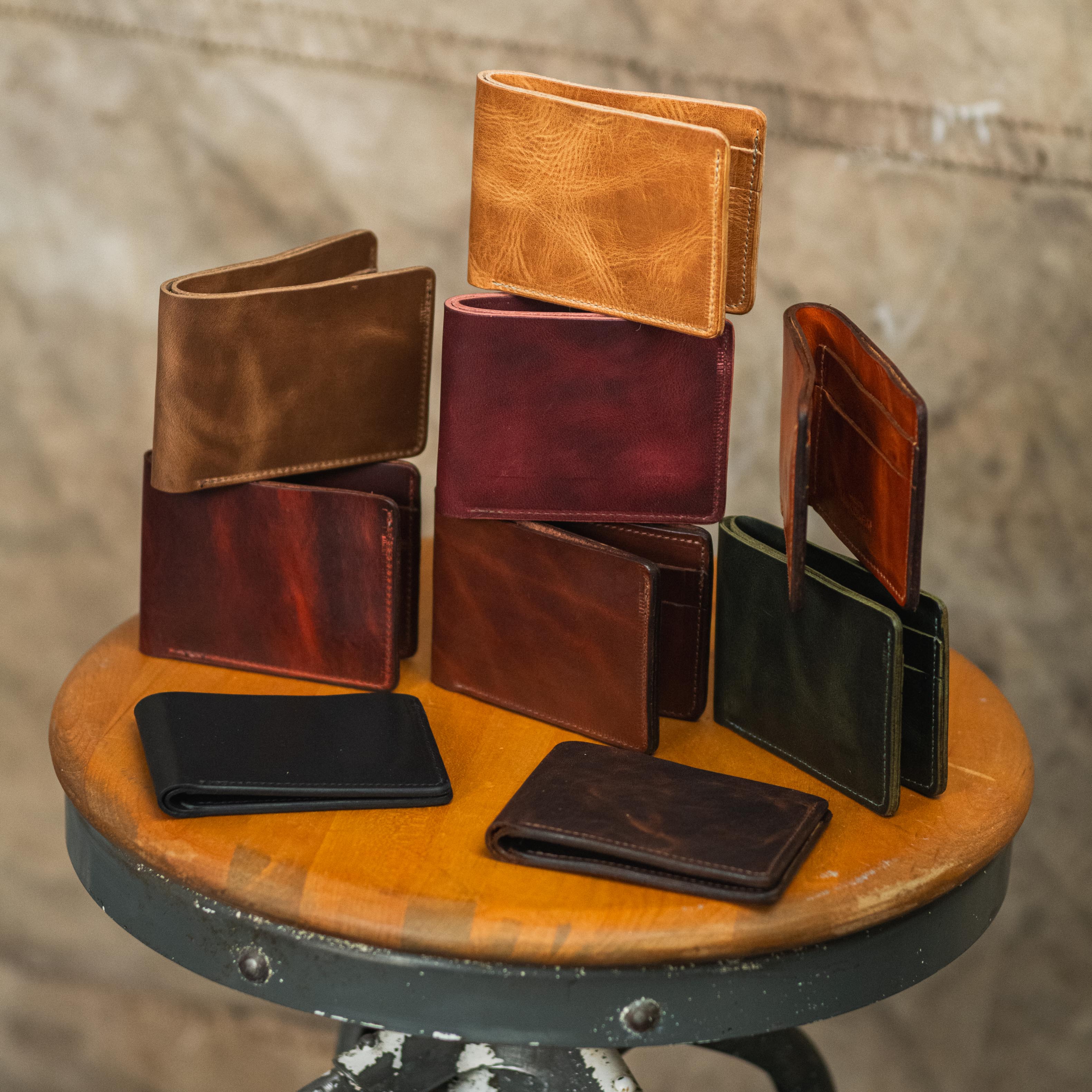 Medium Brown Billfold- leather billfold wallet - mens leather bifold wallet - KMM & Co.