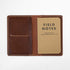 Medium Brown Notebook Wallet- leather notebook cover - passport holder - KMM & Co.