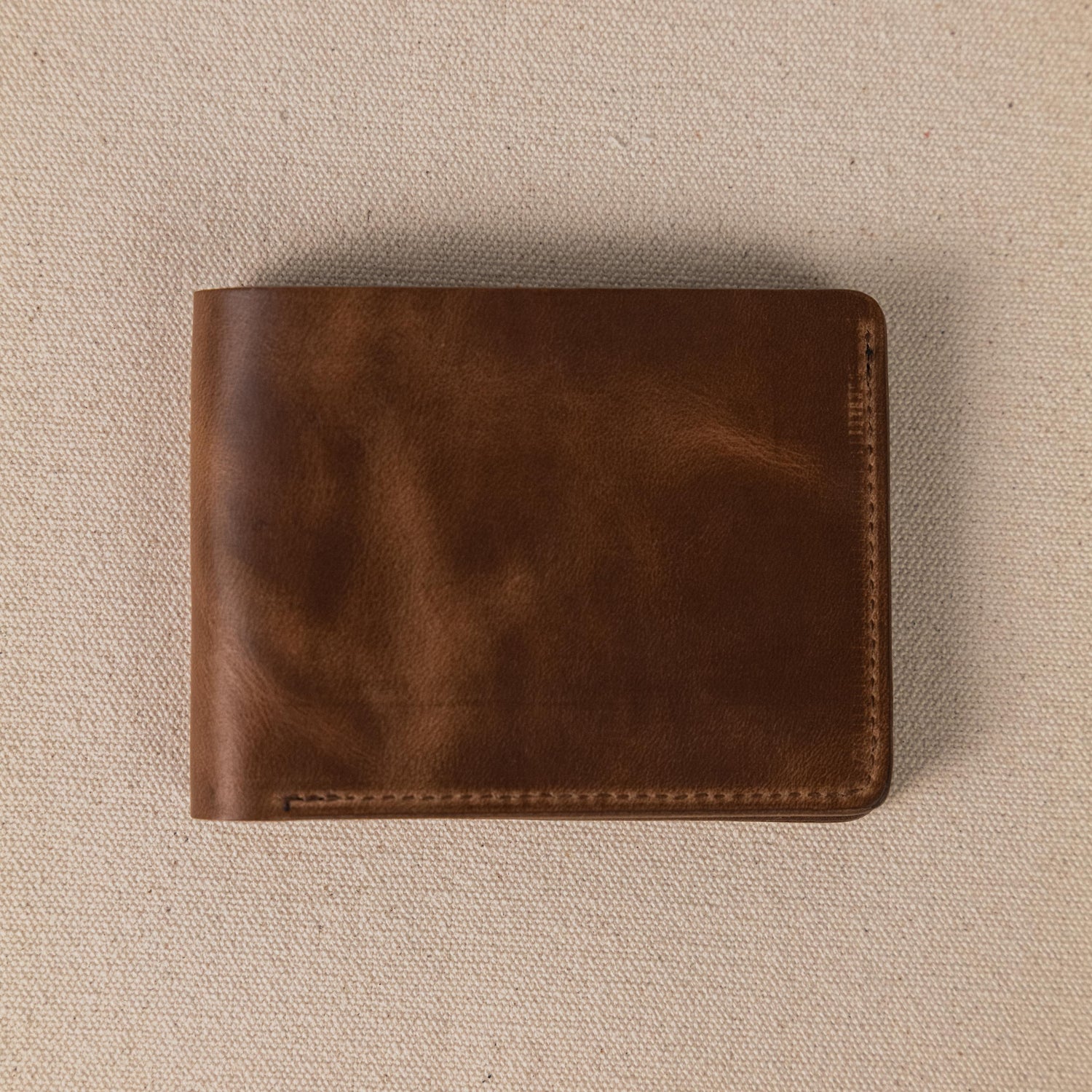 Natural Chromexcel Billfold- leather billfold wallet - mens leather bifold wallet - KMM & Co.