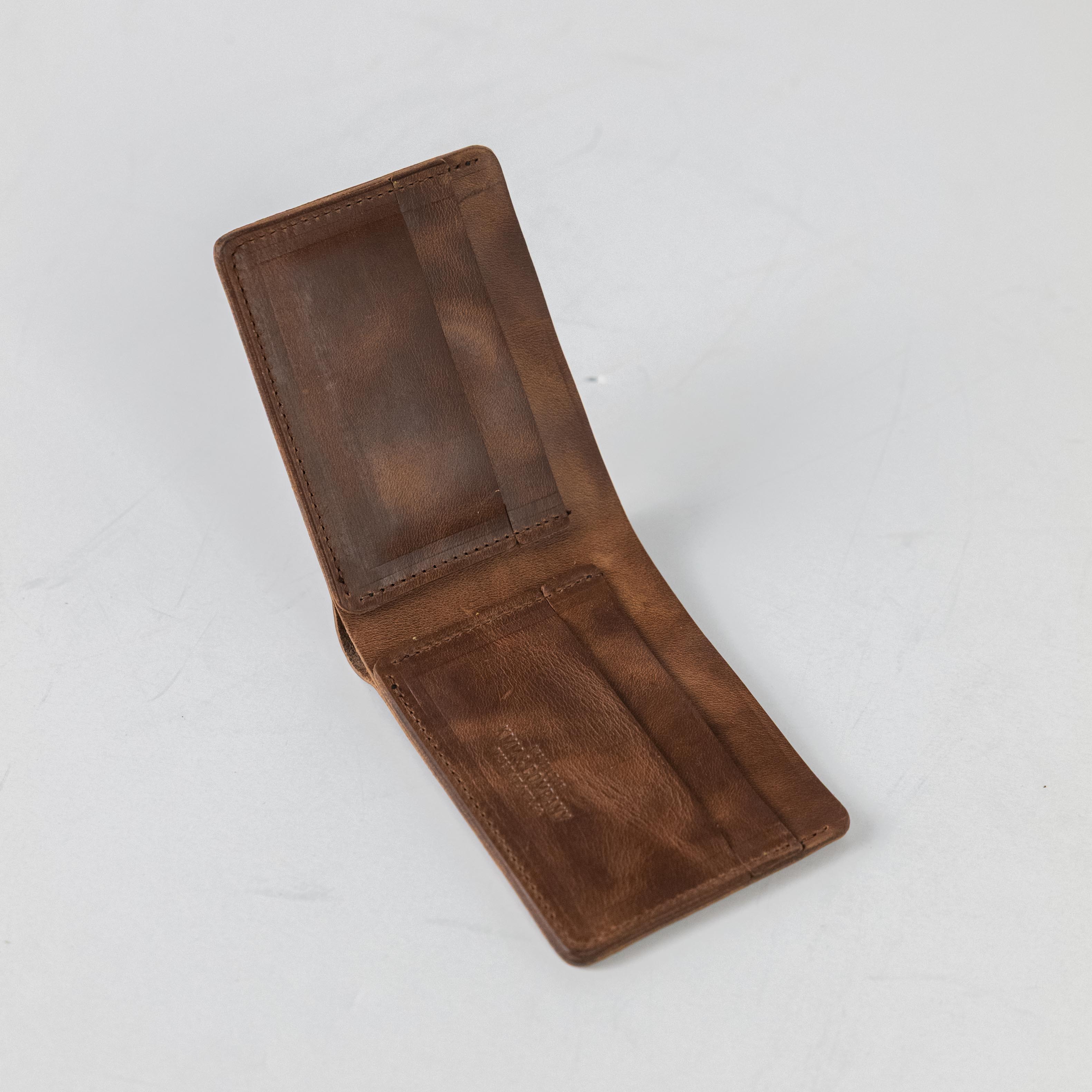 Natural Chromexcel Billfold- leather billfold wallet - mens leather bifold wallet - KMM & Co.