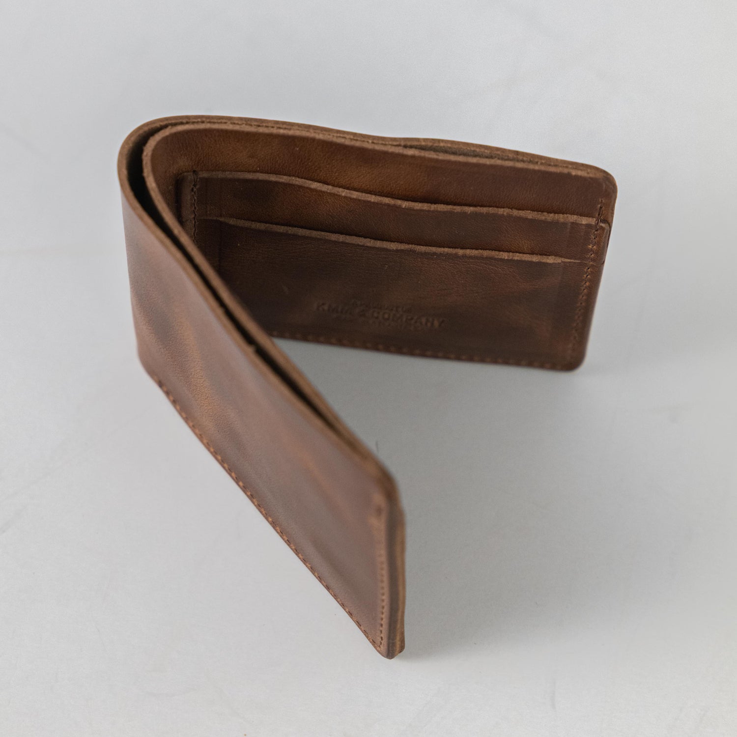 Natural Chromexcel Billfold- leather billfold wallet - mens leather bifold wallet - KMM & Co.