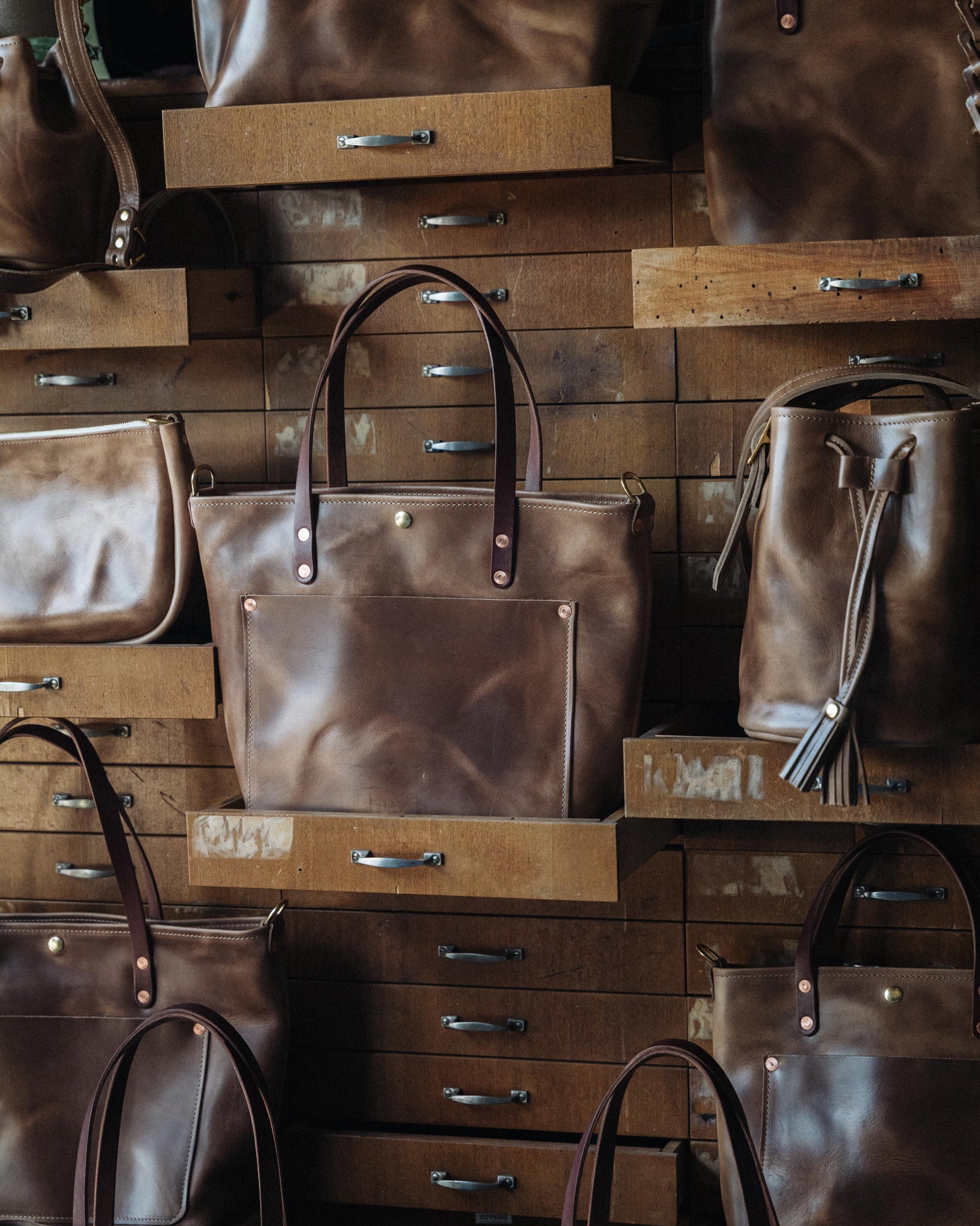 Natural Chromexcel Mini Tote