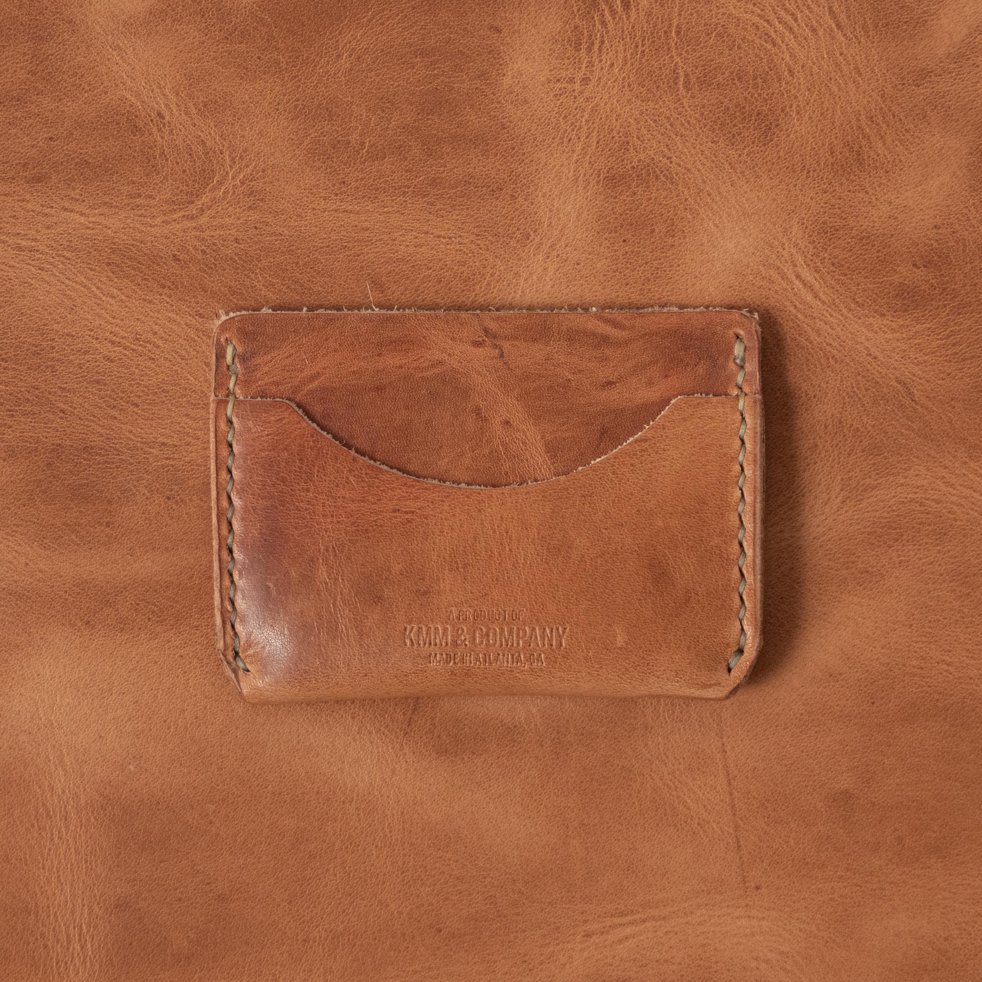 Natural Derby Card Case- mens leather wallet - leather wallets for women - KMM & Co.