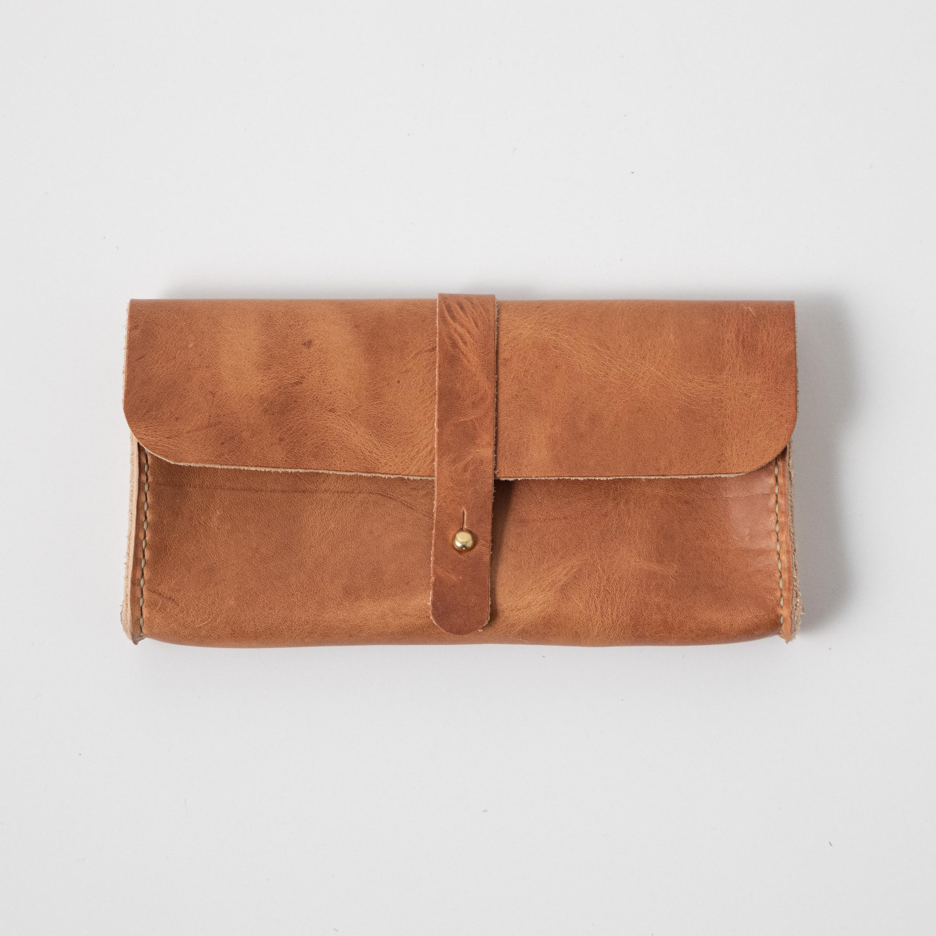 Natural Derby Clutch Wallet- leather clutch bag - leather handmade bags - KMM & Co.