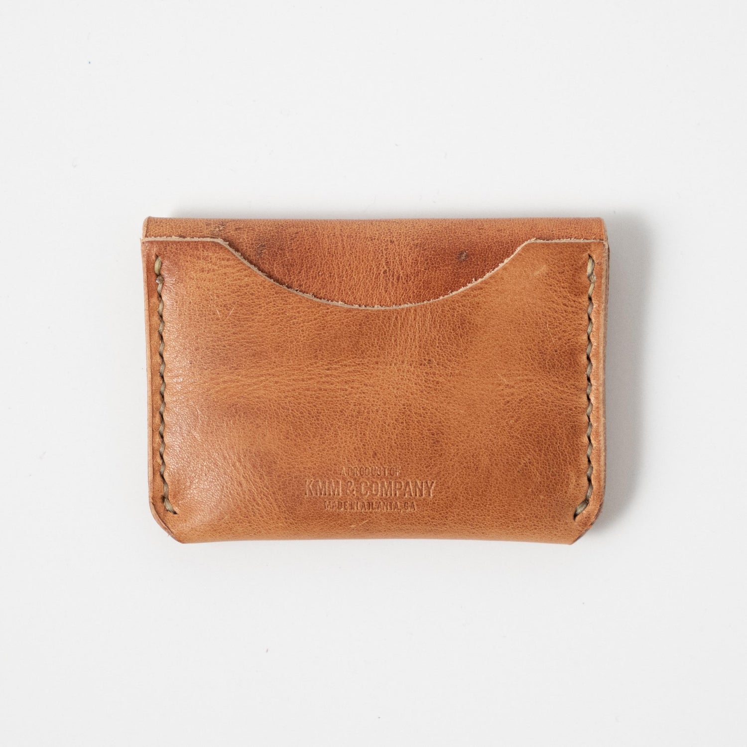 Natural Derby Flap Wallet- mens leather wallet - handmade leather wallets at KMM & Co.