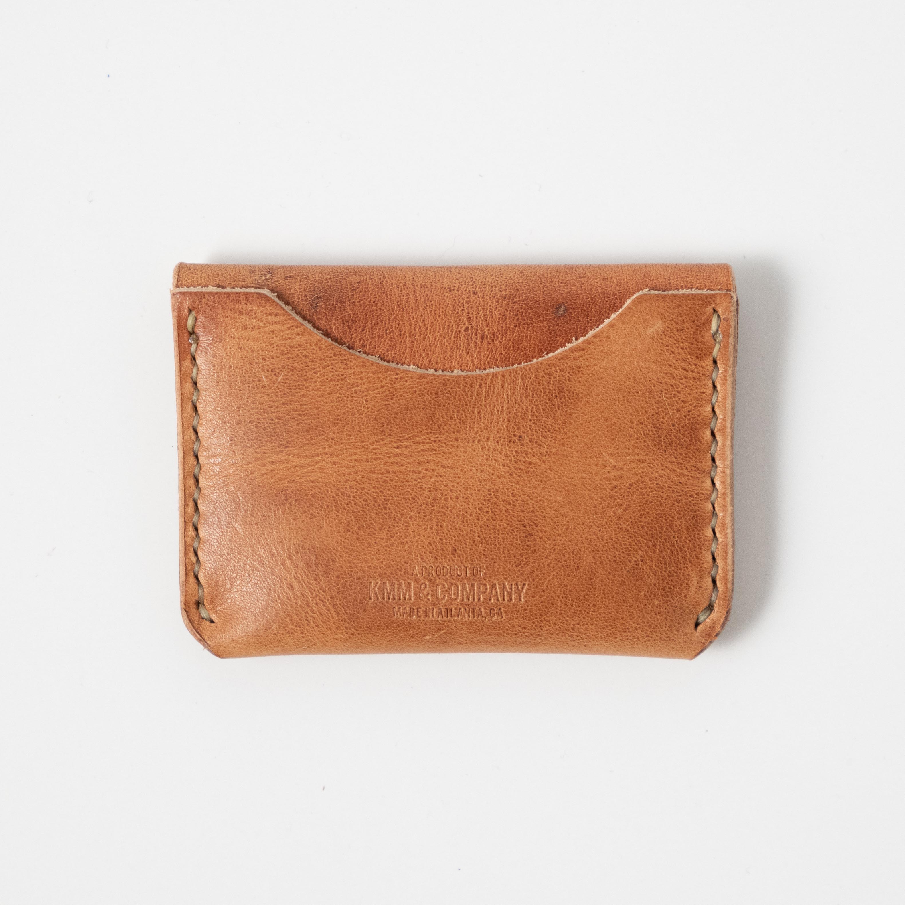 Natural Derby Flap Wallet- mens leather wallet - handmade leather wallets at KMM & Co.