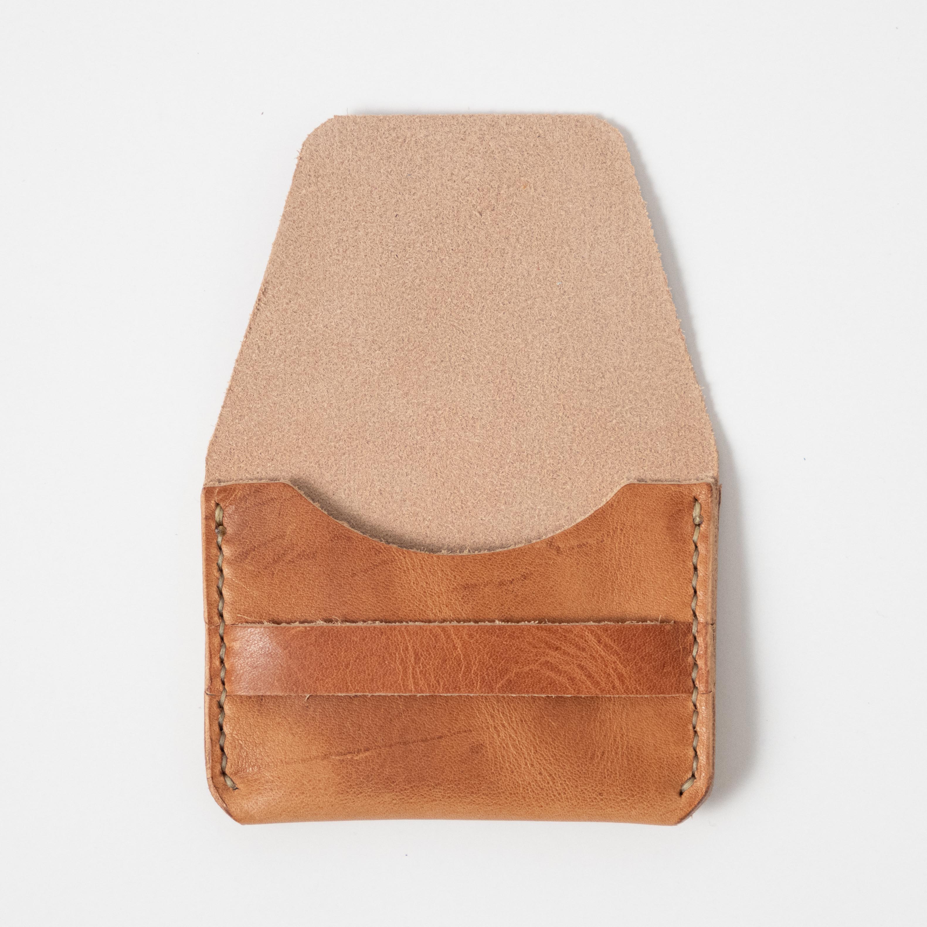 Natural Derby Flap Wallet- mens leather wallet - handmade leather wallets at KMM & Co.