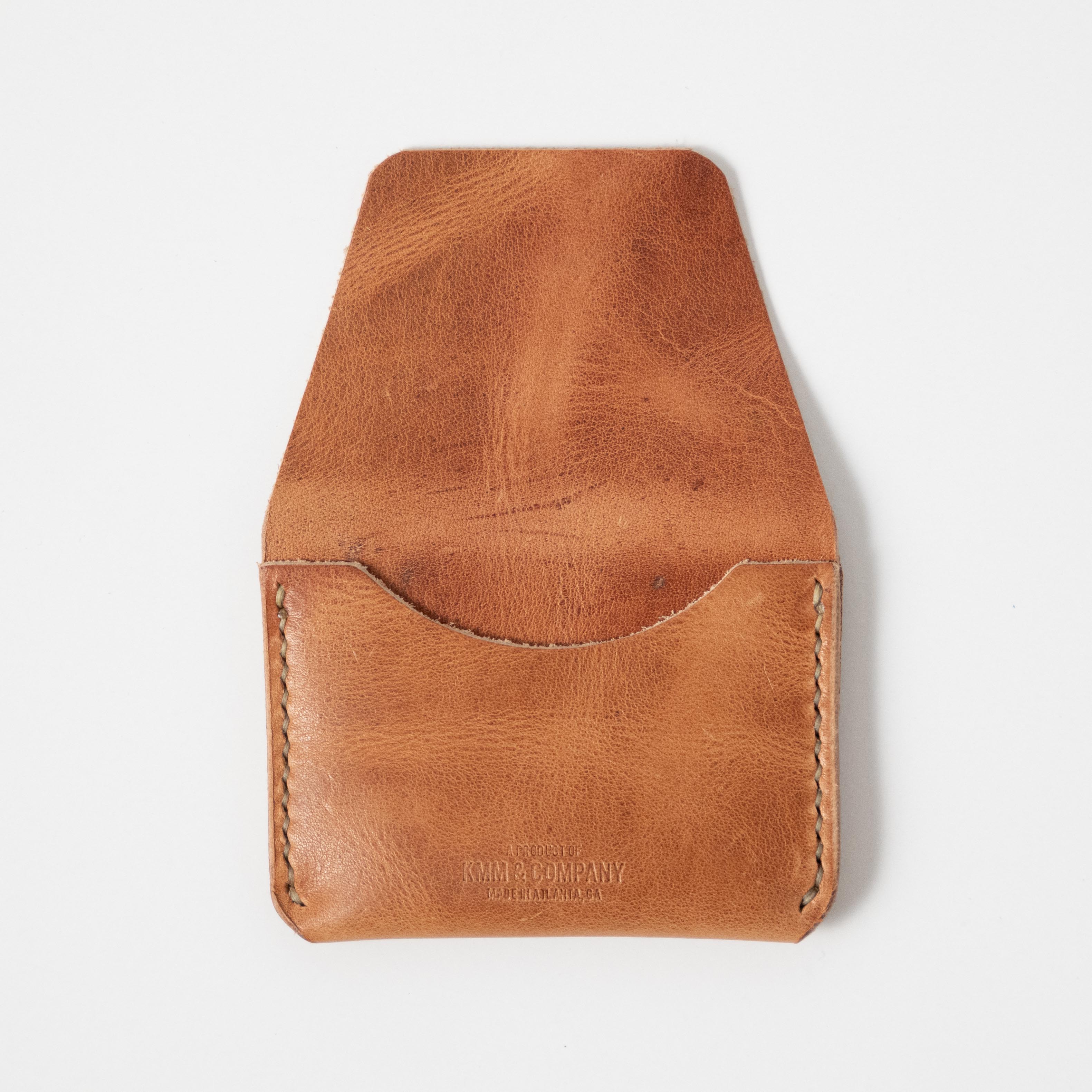 Natural Derby Flap Wallet- mens leather wallet - handmade leather wallets at KMM & Co.