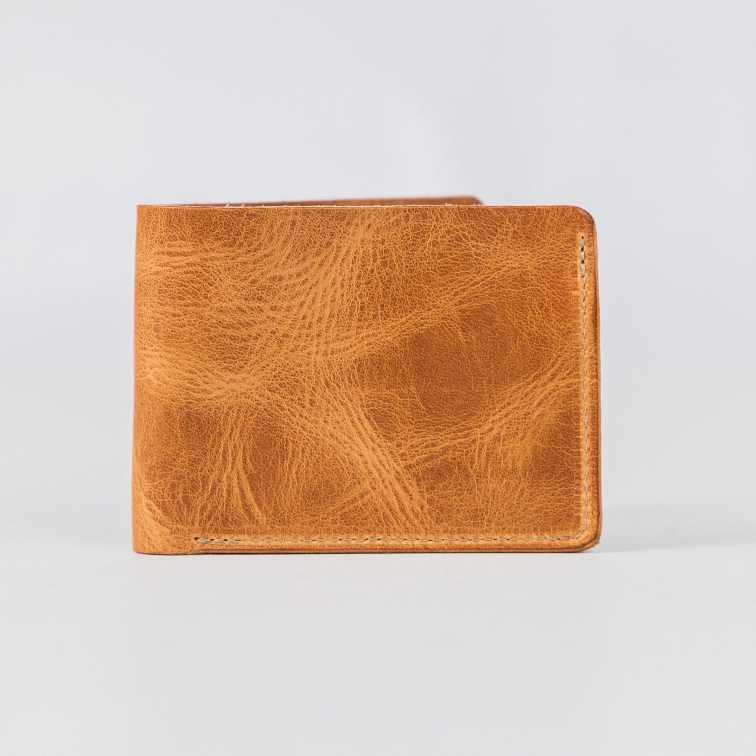 Natural Dublin Billfold- leather billfold wallet - mens leather bifold wallet - KMM & Co.