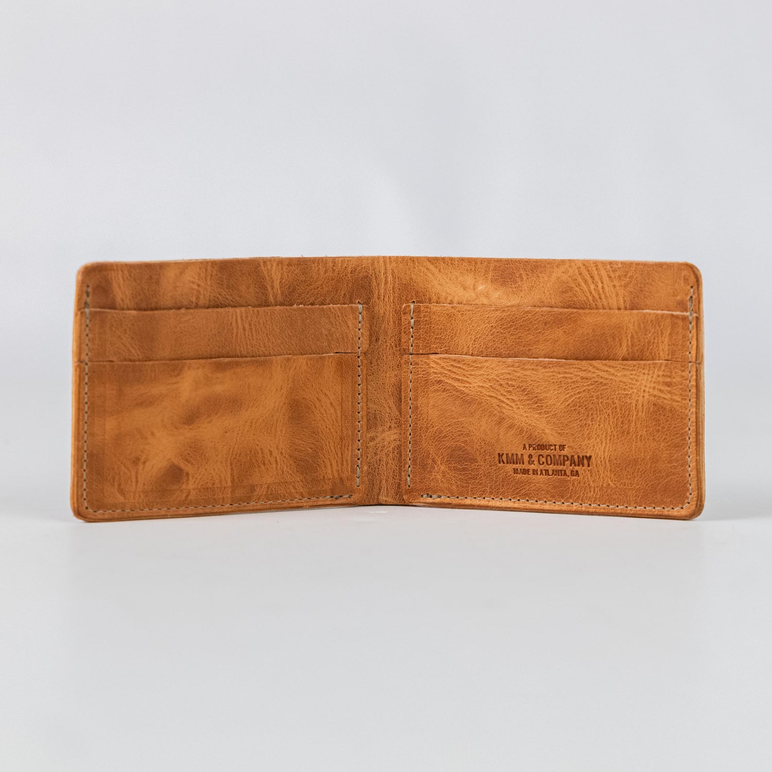Natural Dublin Billfold- leather billfold wallet - mens leather bifold wallet - KMM & Co.