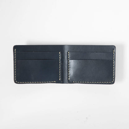 Navy Billfold- leather billfold wallet - mens leather bifold wallet - KMM &amp; Co.