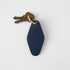 Navy Hotel Key Fob- leather keychain - leather key holder - leather key fob - KMM & Co.
