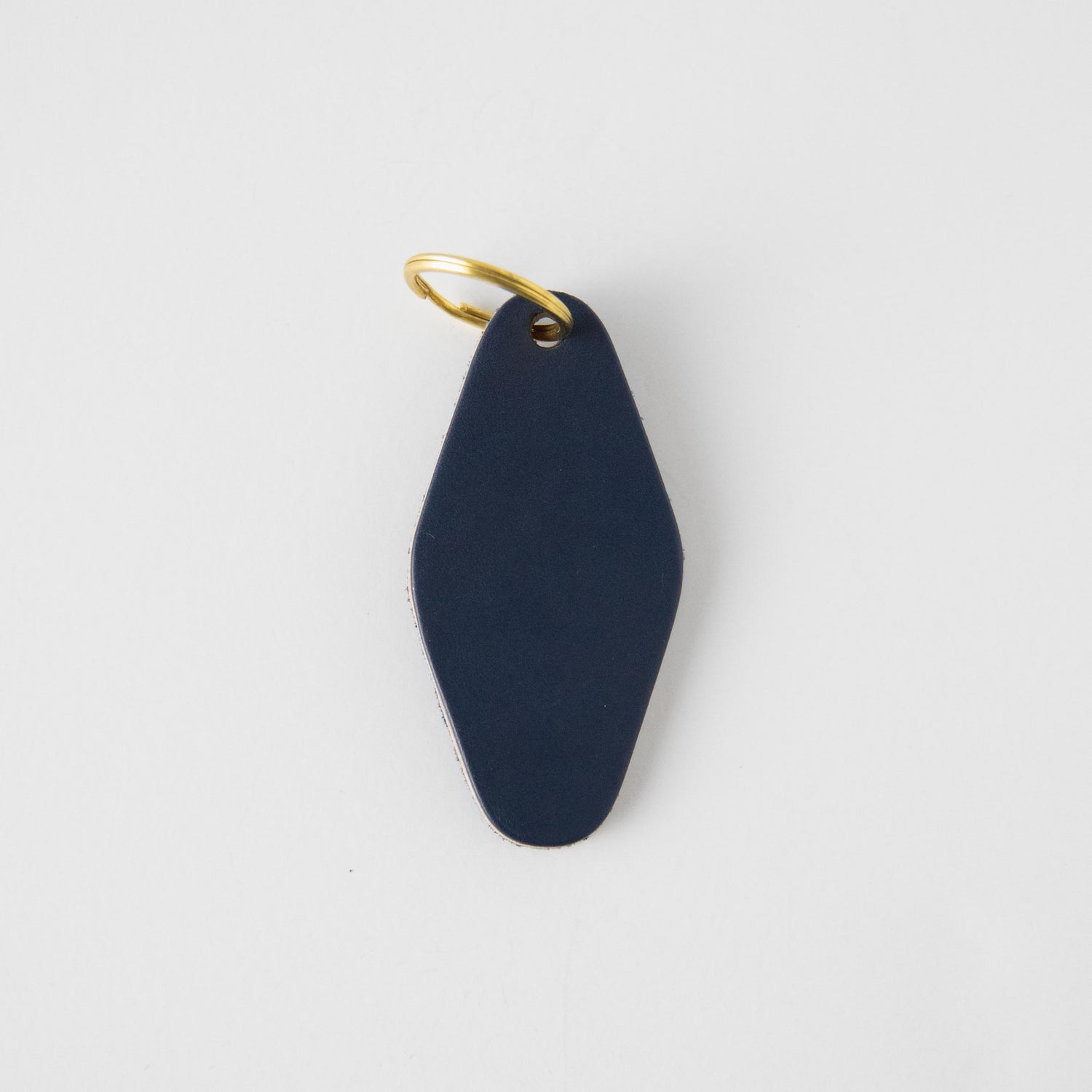 Navy Hotel Key Fob- leather keychain - leather key holder - leather key fob - KMM & Co.