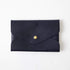 Navy Kodiak Envelope Clutch- leather clutch bag - handmade leather bags - KMM & Co.