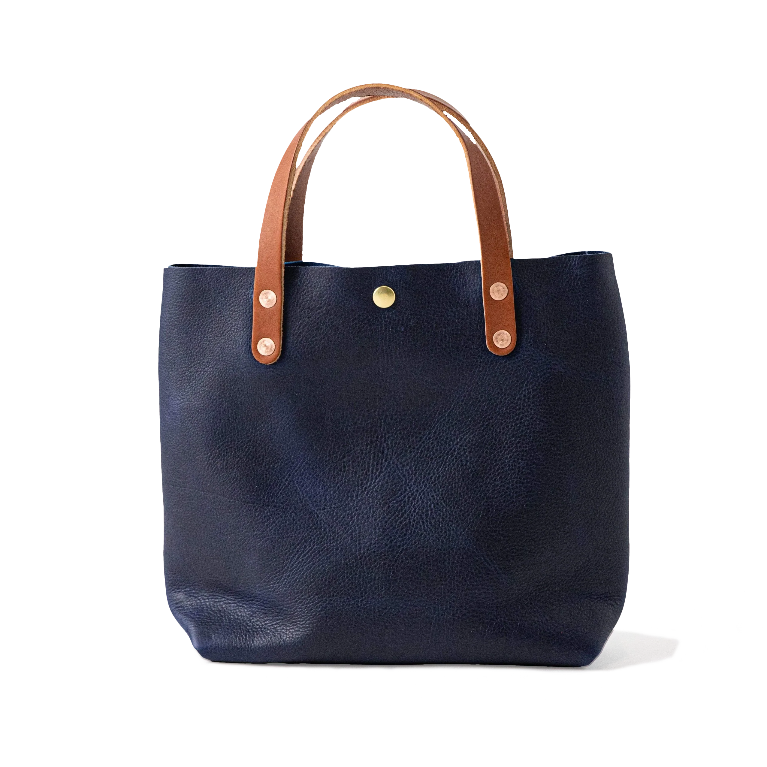 Leather Tote Bag: Navy Kodiak Mini Tote | leather bags by