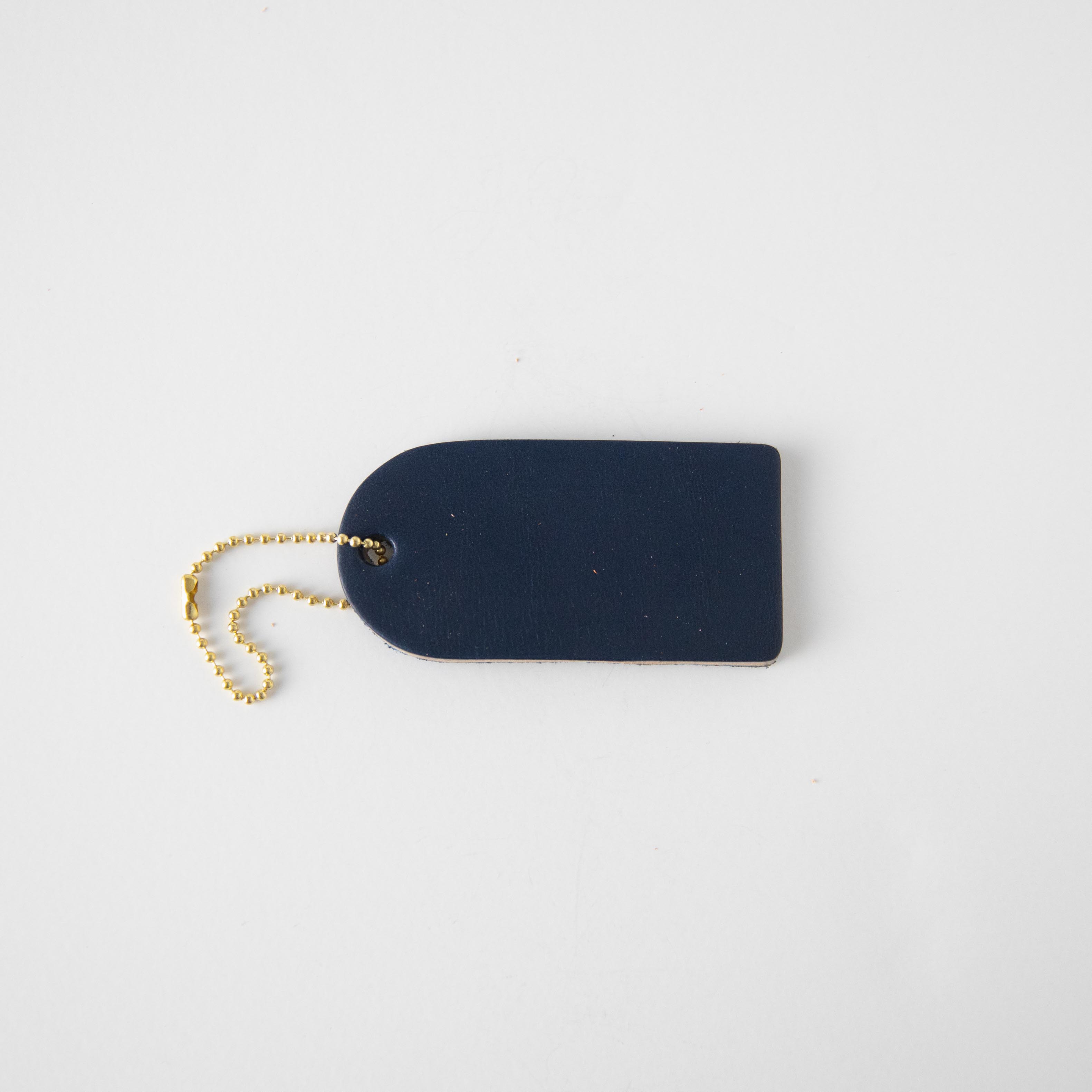Navy Mini Leather Tag- personalized luggage tags - custom luggage tags - KMM & Co.