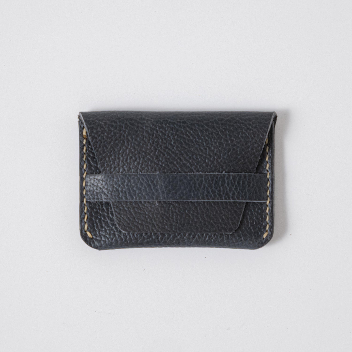 Navy Montana Flap Wallet- mens leather wallet - handmade leather wallets at KMM & Co.