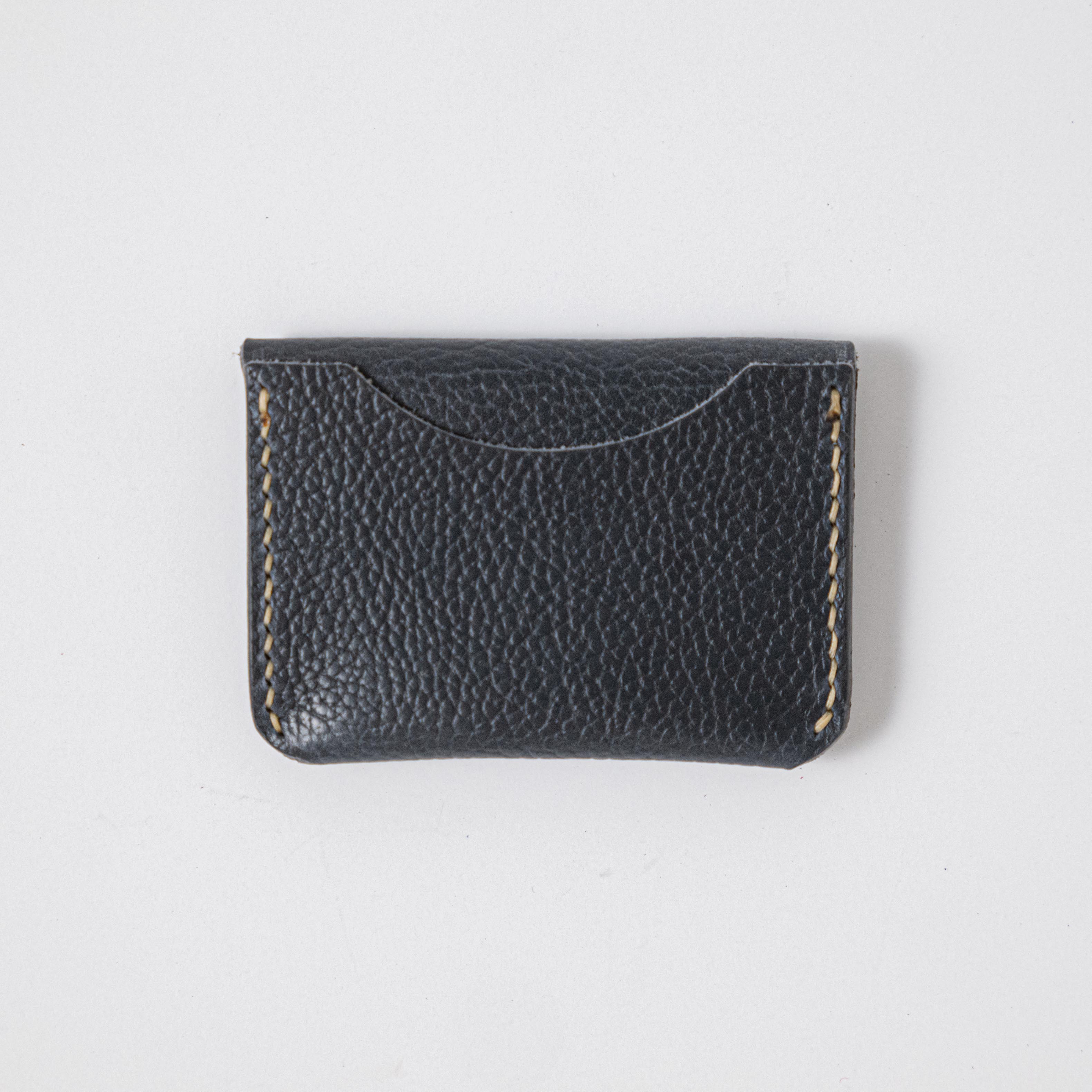 Navy Montana Flap Wallet- mens leather wallet - handmade leather wallets at KMM & Co.