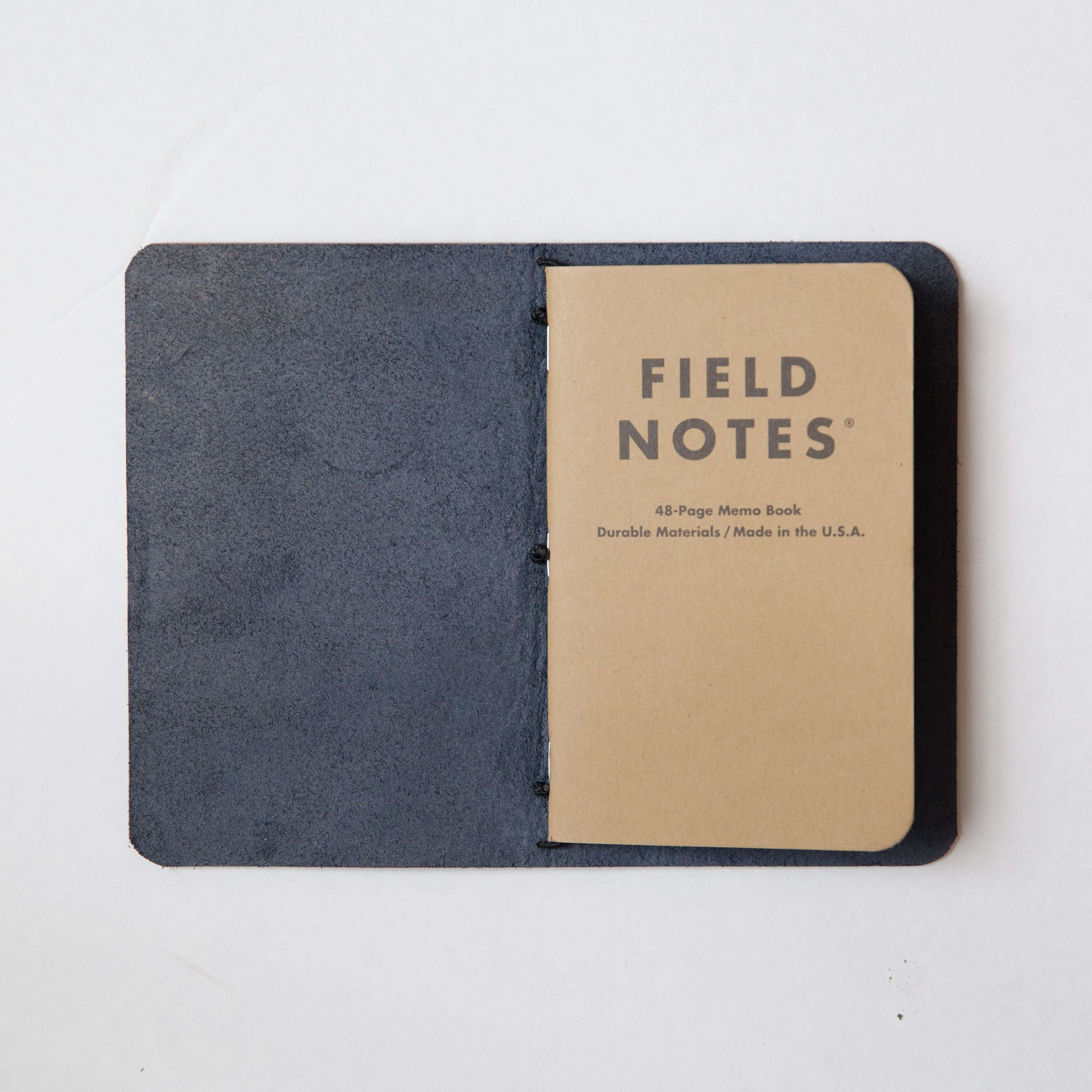 Navy Travel Notebook- leather journal - leather notebook - KMM & Co.