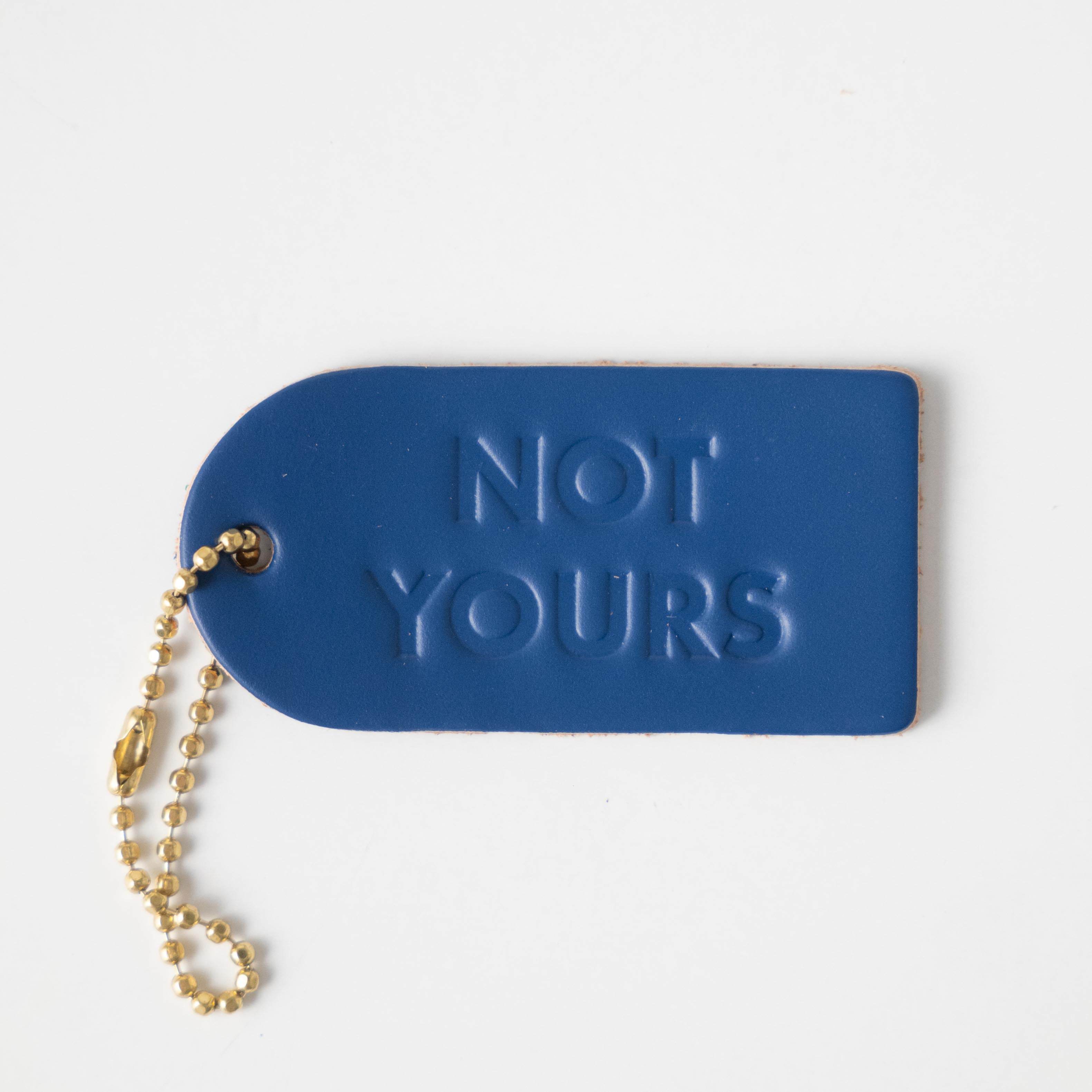 Not Yours Mini Leather Tag- personalized luggage tags - custom luggage tags - KMM & Co.