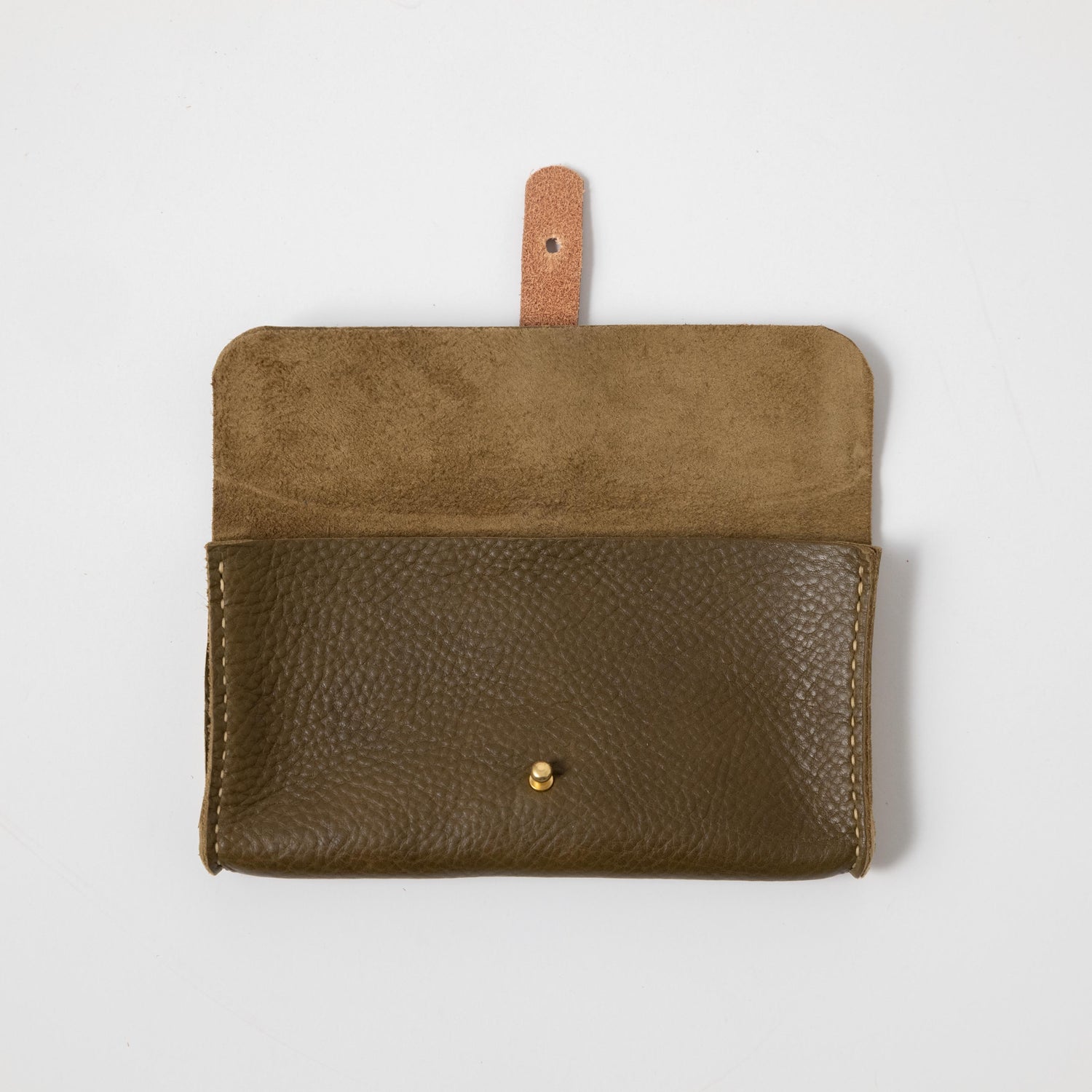 Olive Cypress Clutch Wallet- leather clutch bag - leather handmade bags - KMM & Co.
