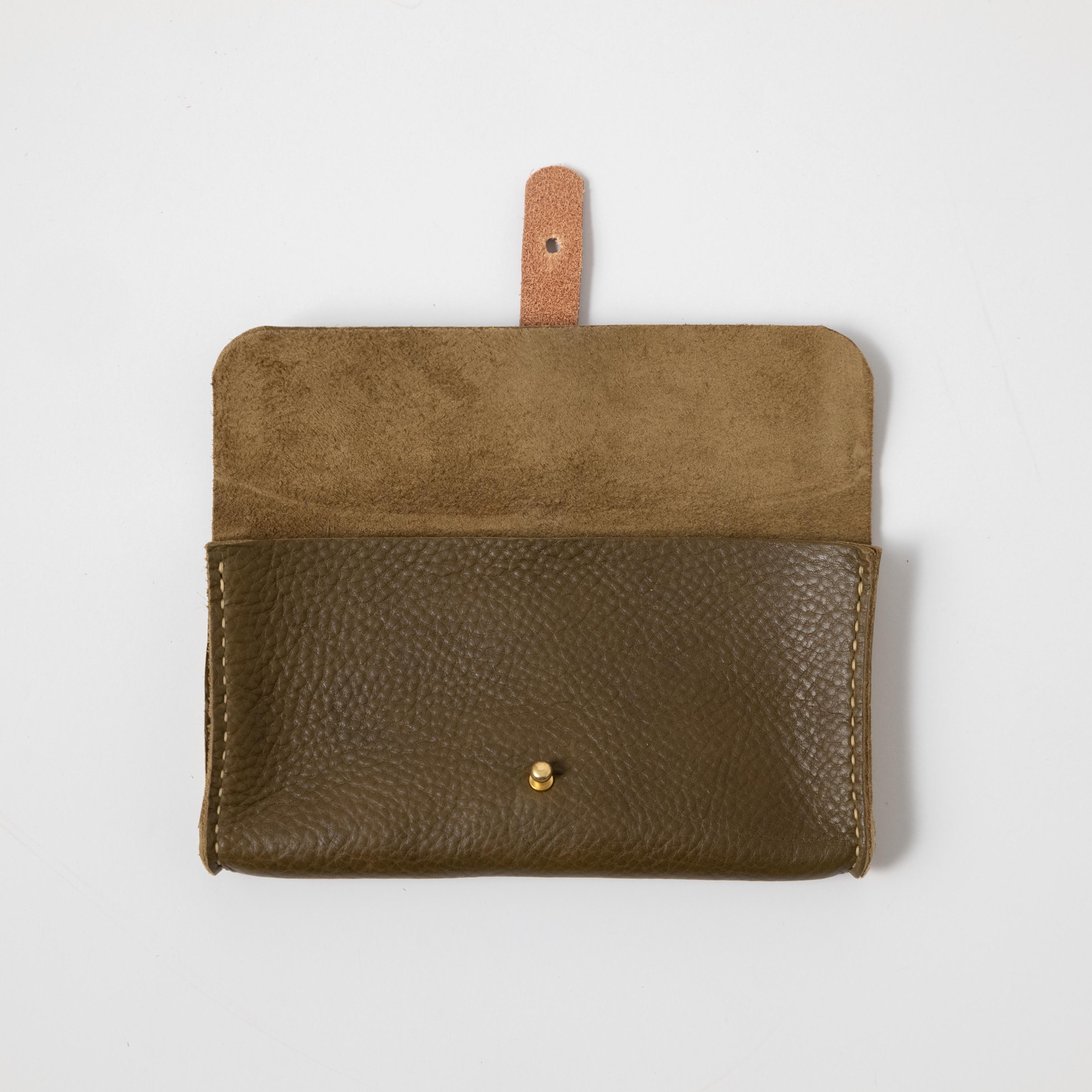 Olive Cypress Clutch Wallet- leather clutch bag - leather handmade bags - KMM & Co.