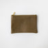 Olive Cypress Small Zip Pouch- small zipper pouch - leather zipper pouch - KMM & Co.