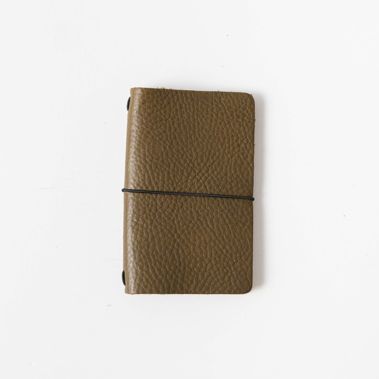 Olive Cypress Travel Notebook- leather journal - leather notebook - KMM & Co.
