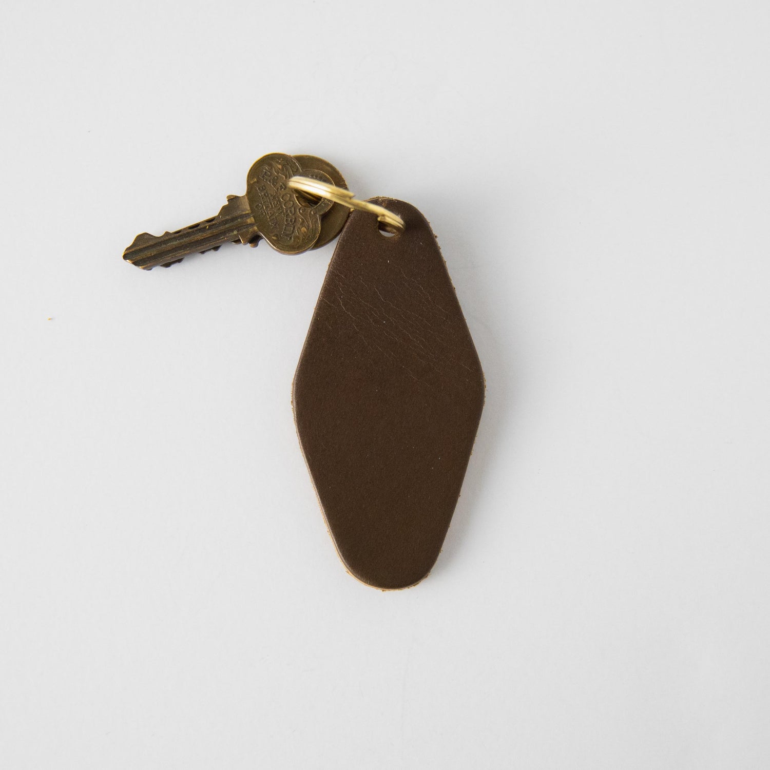 Olive Hotel Key Fob- leather keychain - leather key holder - leather key fob - KMM & Co.
