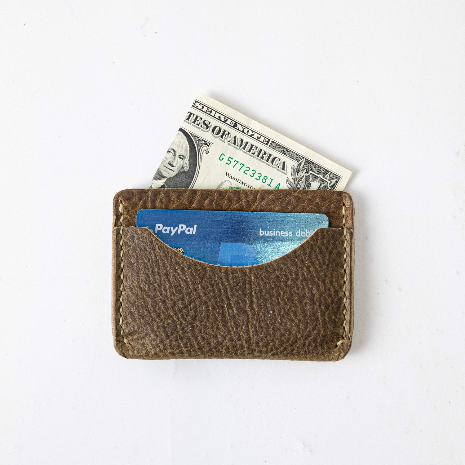 Olive Kodiak Card Case- mens leather wallet - leather wallets for women - KMM & Co.