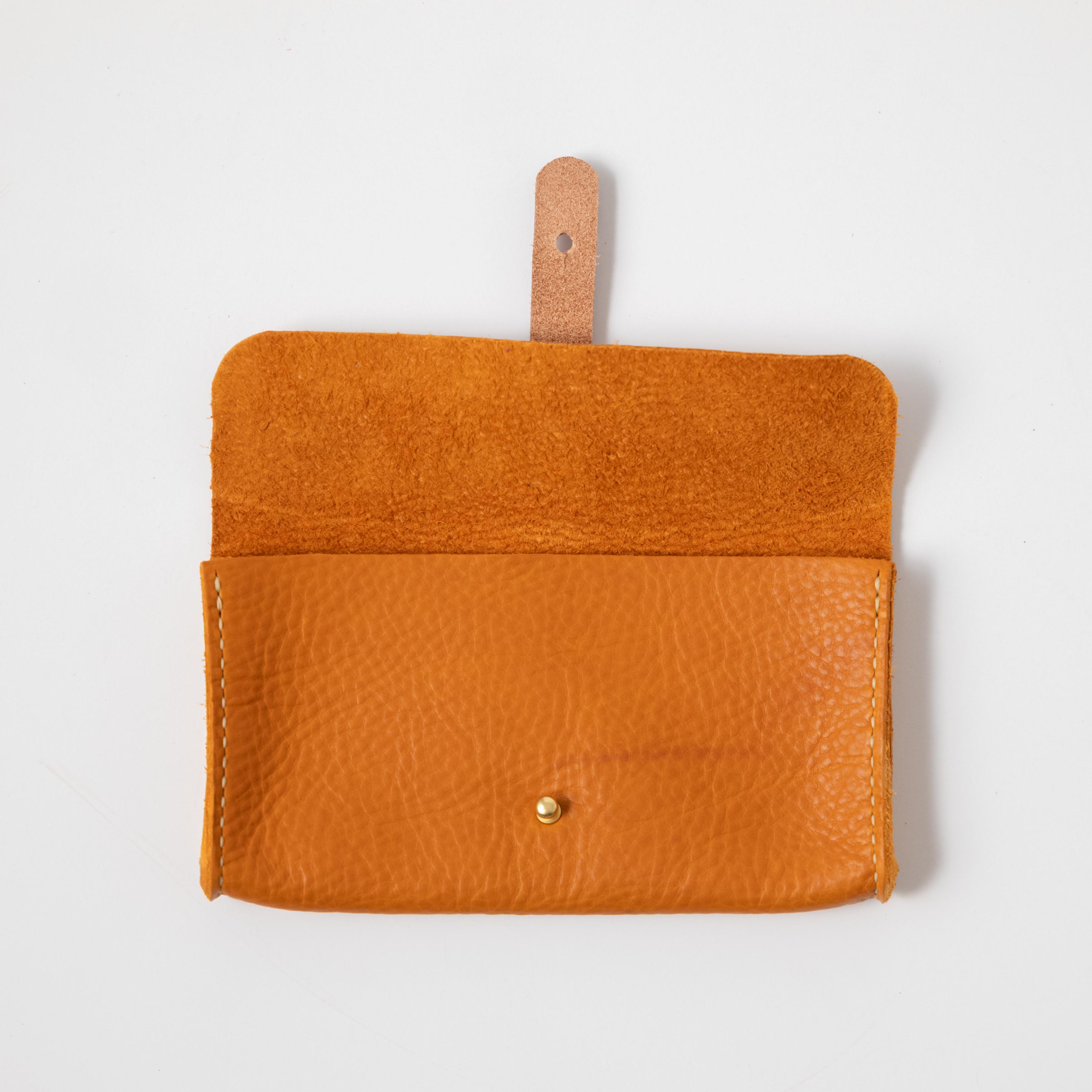 Orange Cypress Clutch Wallet- leather clutch bag - leather handmade bags - KMM & Co.