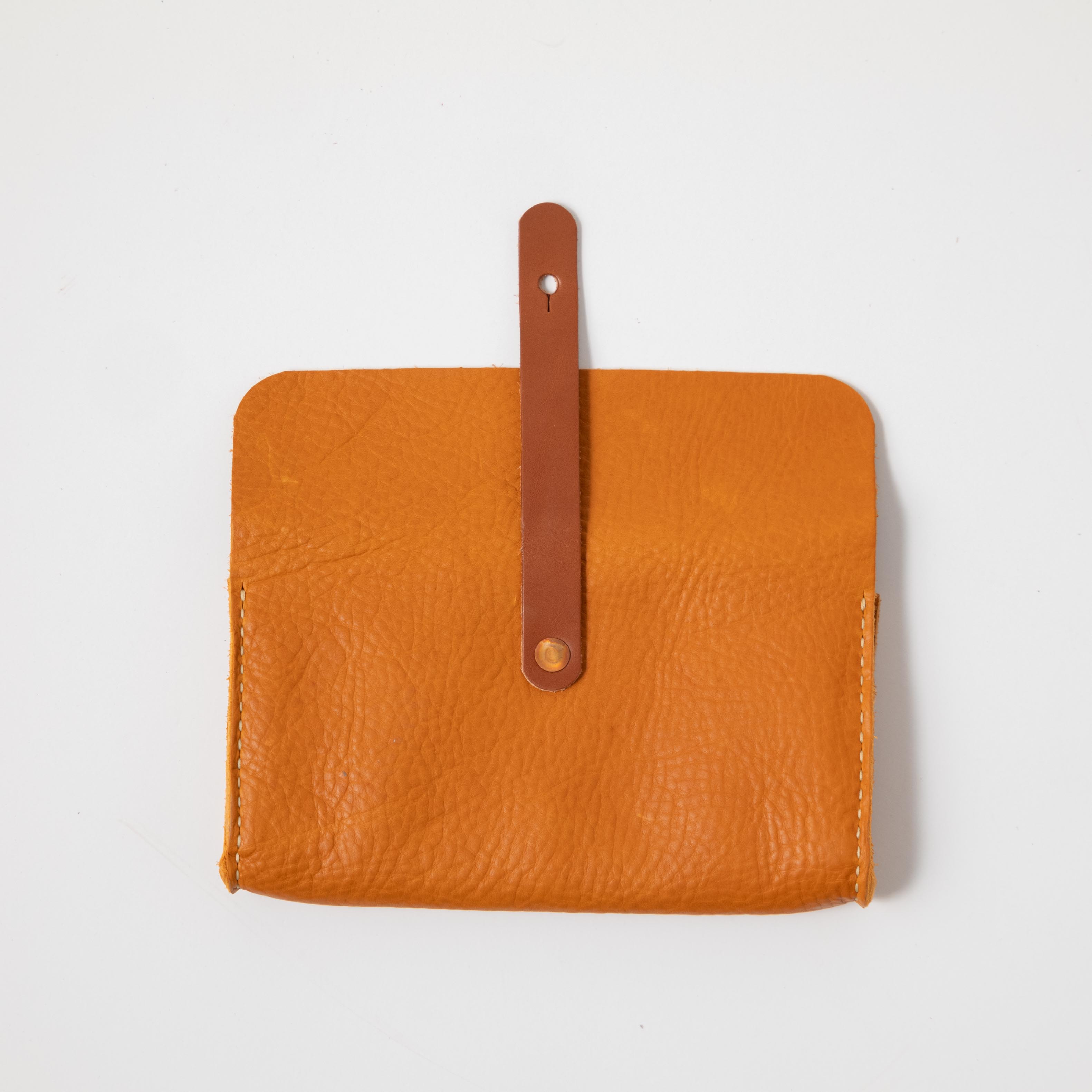 Orange Cypress Clutch Wallet- leather clutch bag - leather handmade bags - KMM & Co.