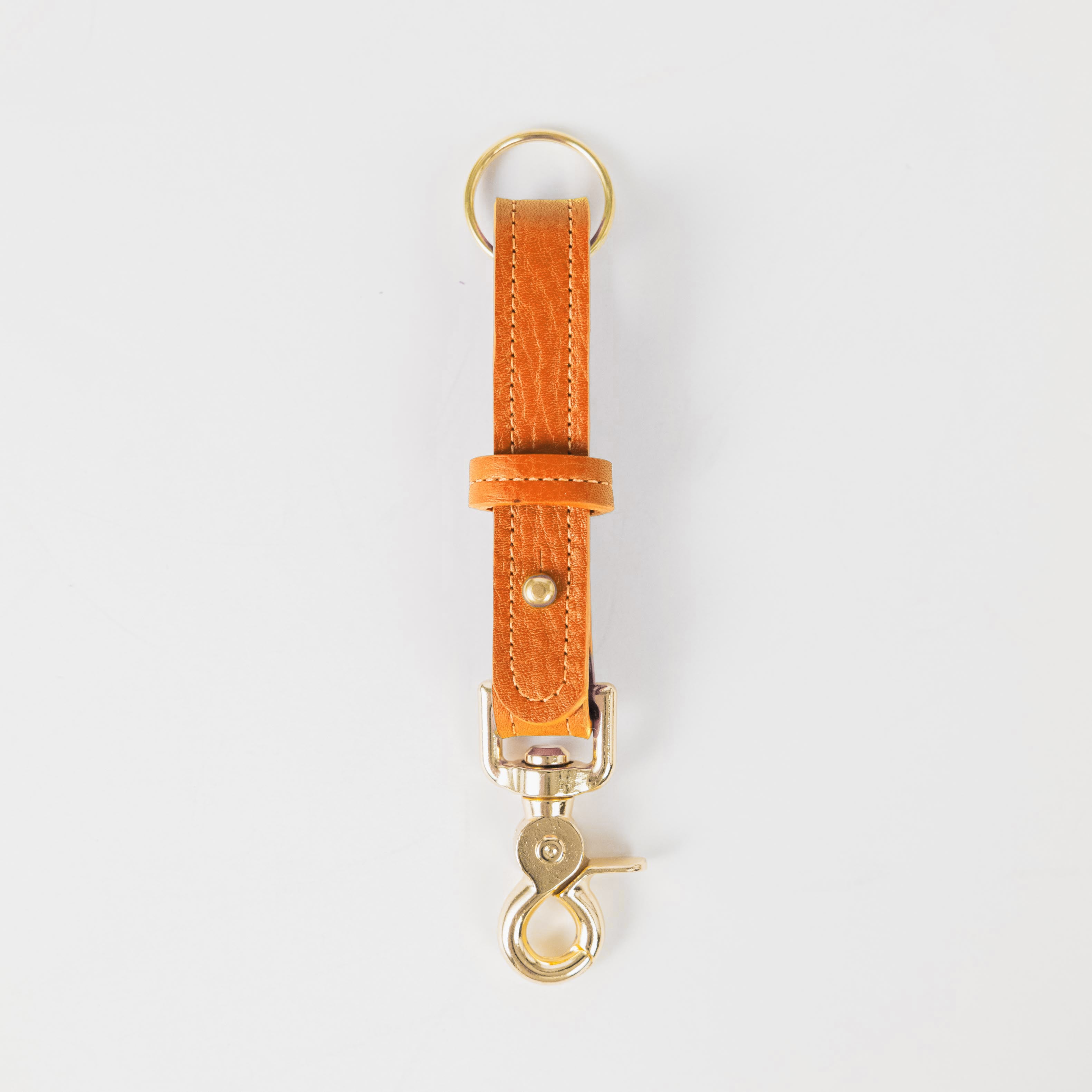 Orange Cypress Key Lanyard- leather keychain for men and women - KMM & Co.