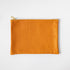 Orange Cypress Medium Zip Pouch- leather zipper pouch - KMM & Co.
