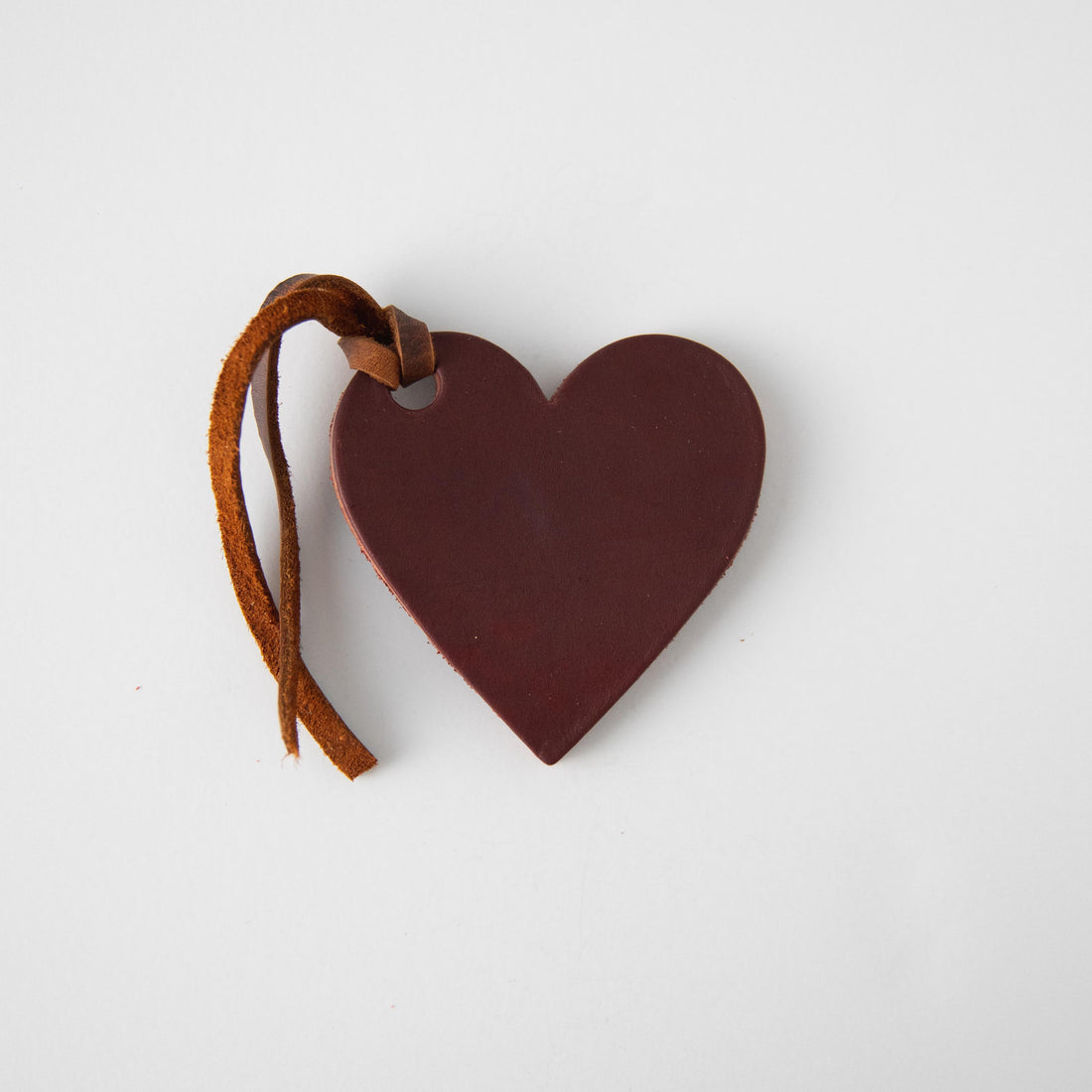 Oxblood Leather Heart Tag- personalized luggage tags - custom luggage tags - KMM & Co.
