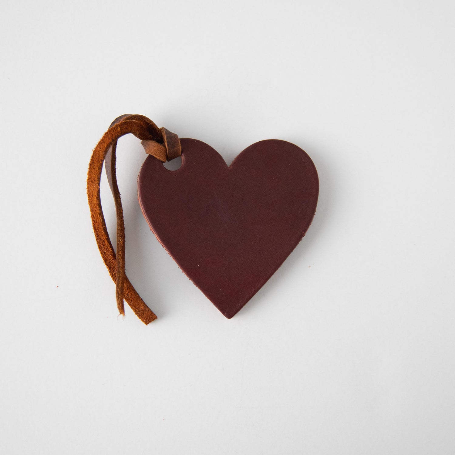 Oxblood Leather Heart Tag- personalized luggage tags - custom luggage tags - KMM & Co.