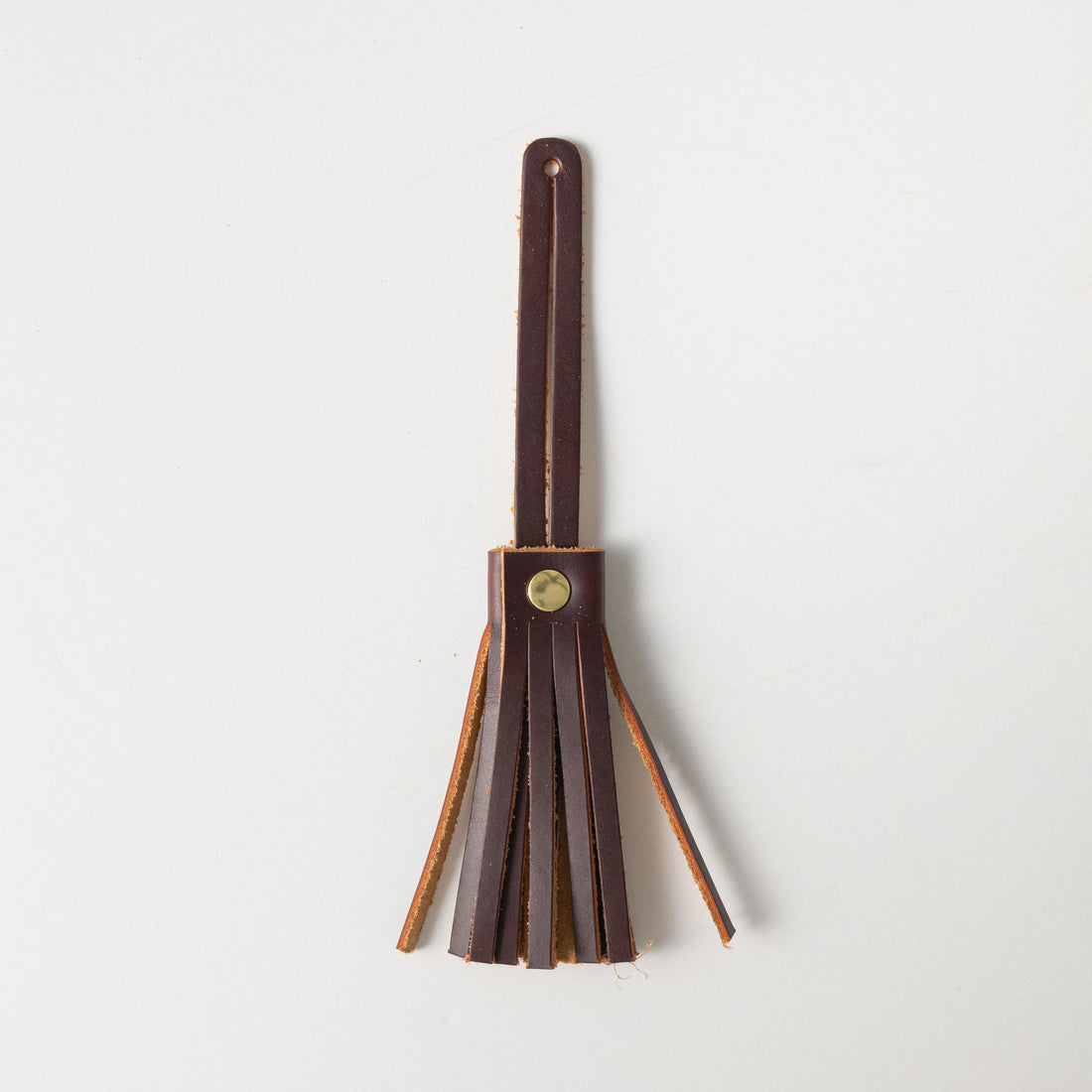 Oxblood Leather Tassel- leather tassel keychain - KMM & Co.