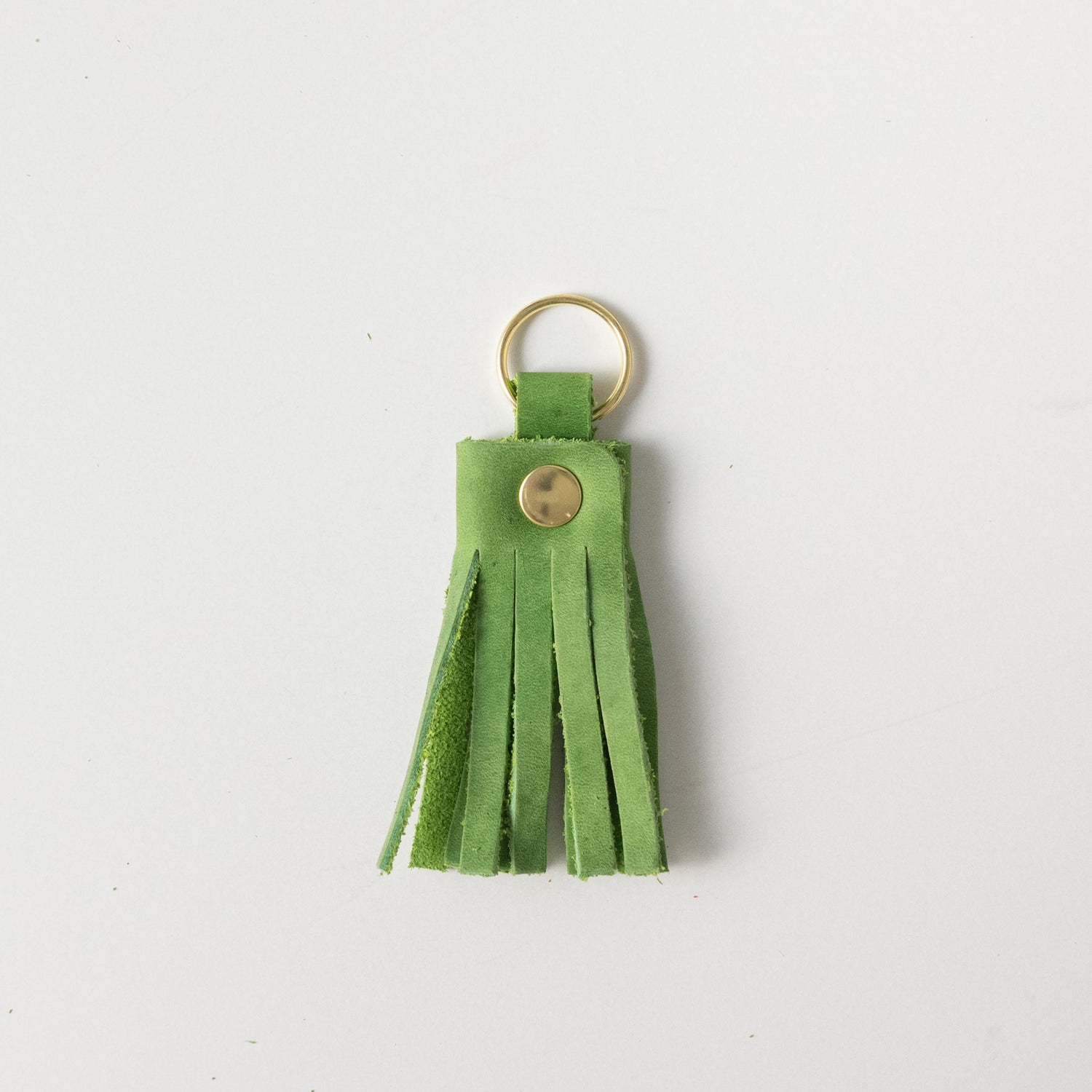Palm Green Tassel Keychain- leather tassel keychain - KMM & Co.