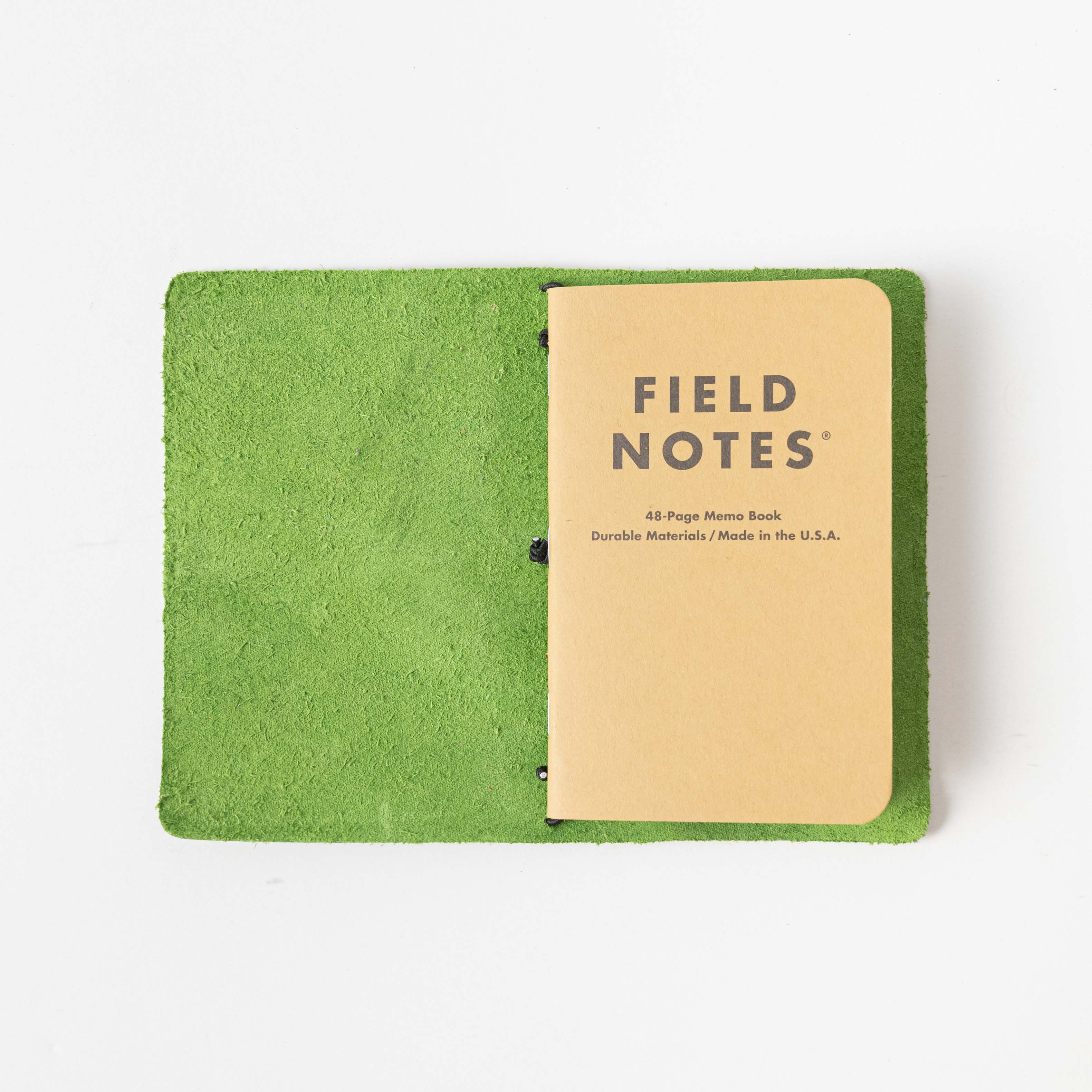 Palm Green Travel Notebook- leather journal - leather notebook - KMM & Co.