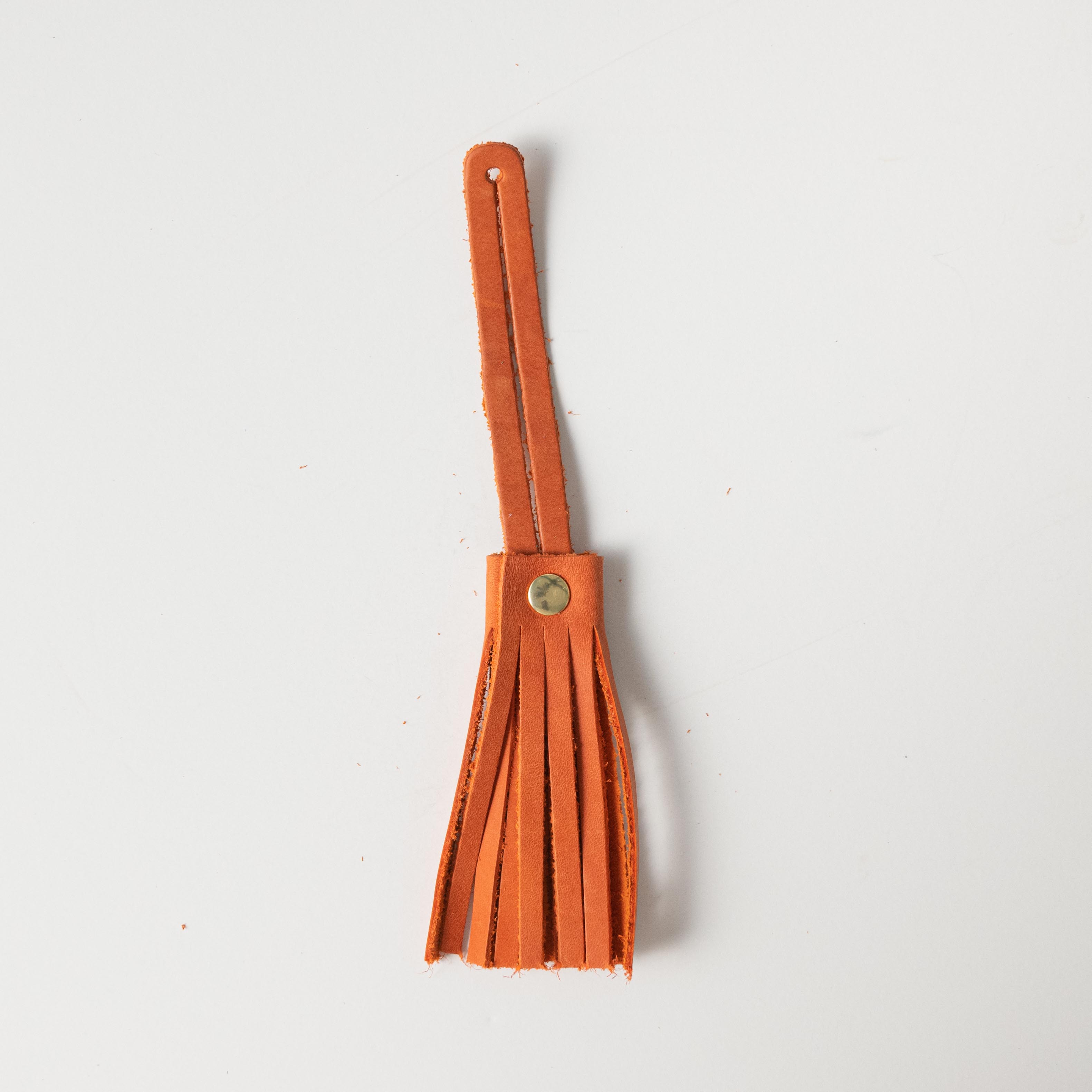 Paprika Leather Tassel- leather tassel keychain - KMM &amp; Co.