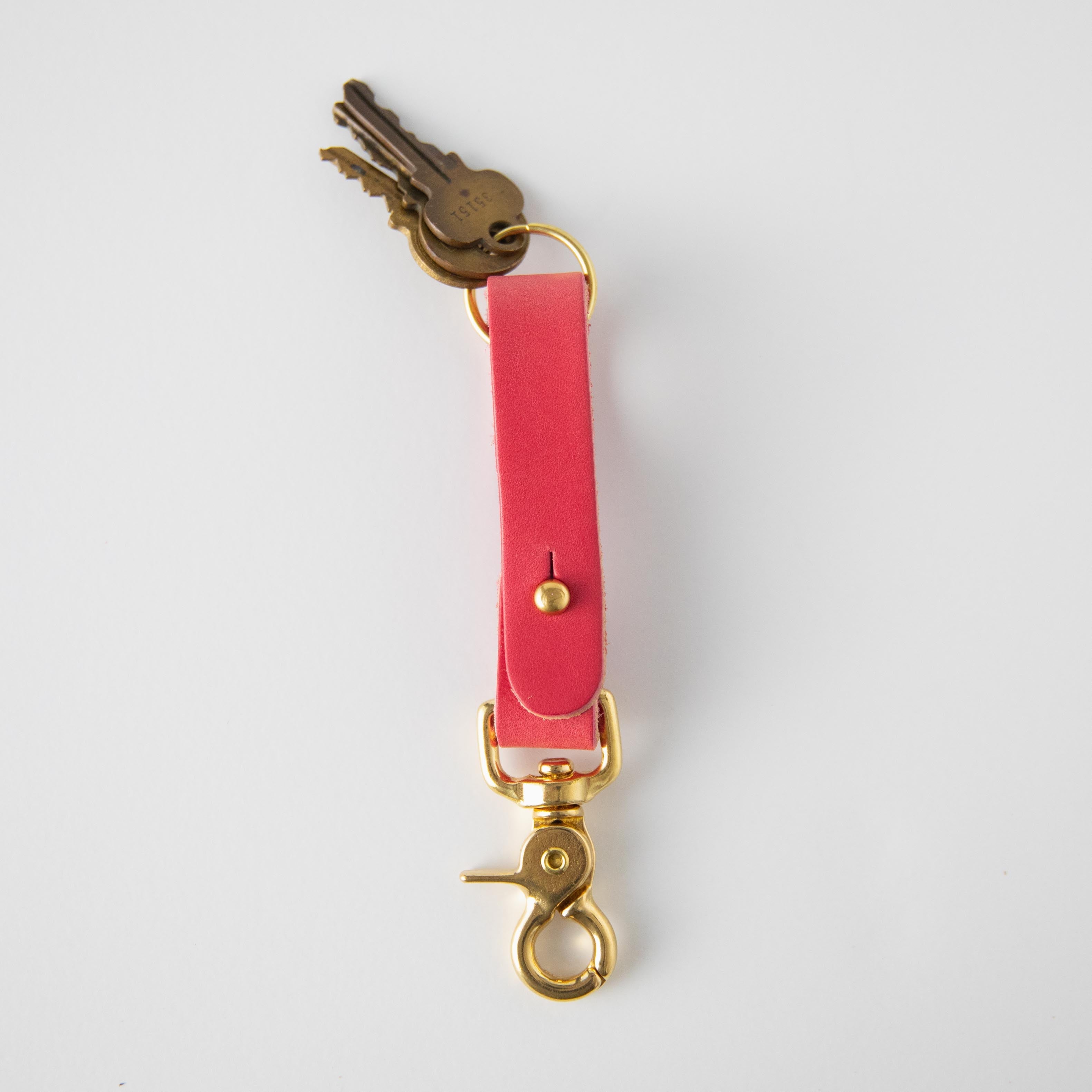 Pink Key Lanyard- leather keychain for men and women - KMM & Co.